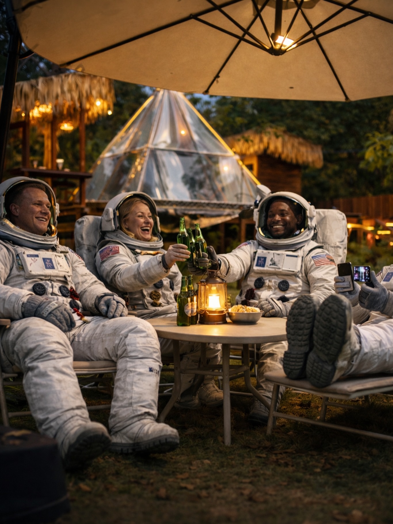 Depois de dar a volta na Lua, o destino era certo!!
Descansar em um lugar com vista pra lua 🌑