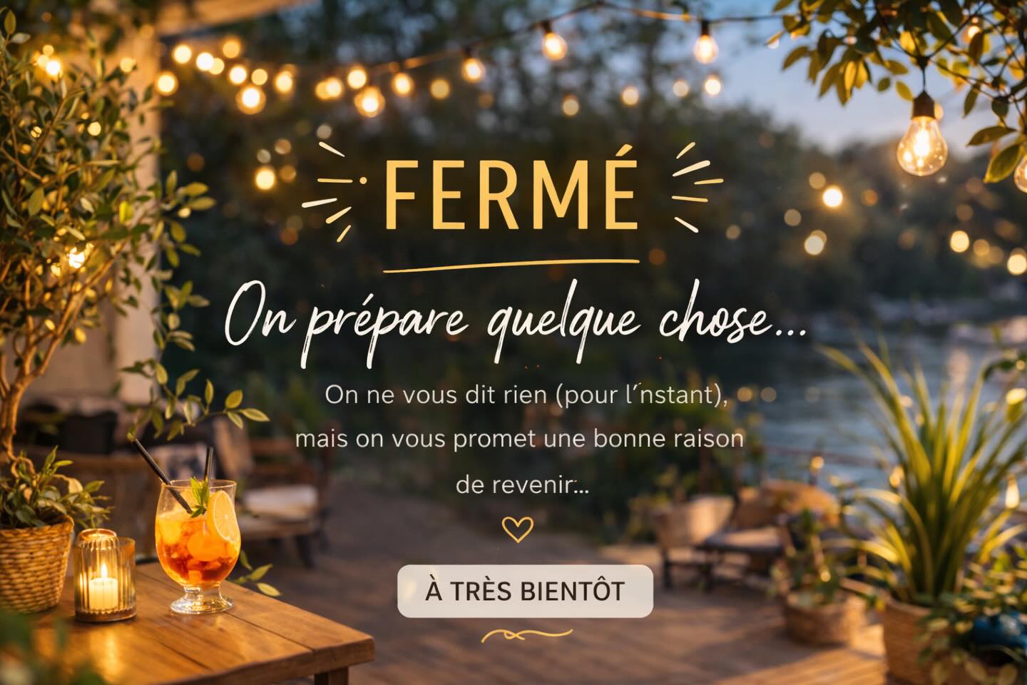 🚧 Le Canotier revient…
On change des choses.
Beaucoup de choses.
On ne vous dit rien (pour l’instant) 😉
Mais on vous promet une bonne raison de revenir…
À très vite 🌞
