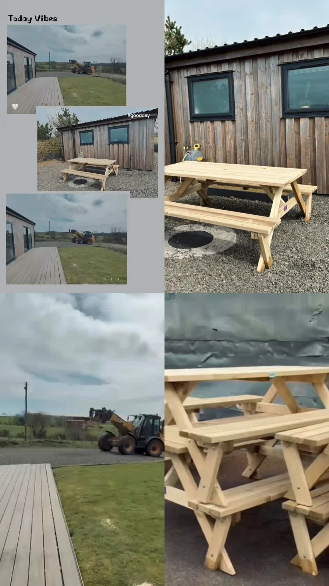 N E W outdoor benches are a go! Big shout out to James Smith Fencing and grandpa Ossie for driving the tractor/delivery! #weekendvibes #gallowayview 🌱#RetreatAndRelax