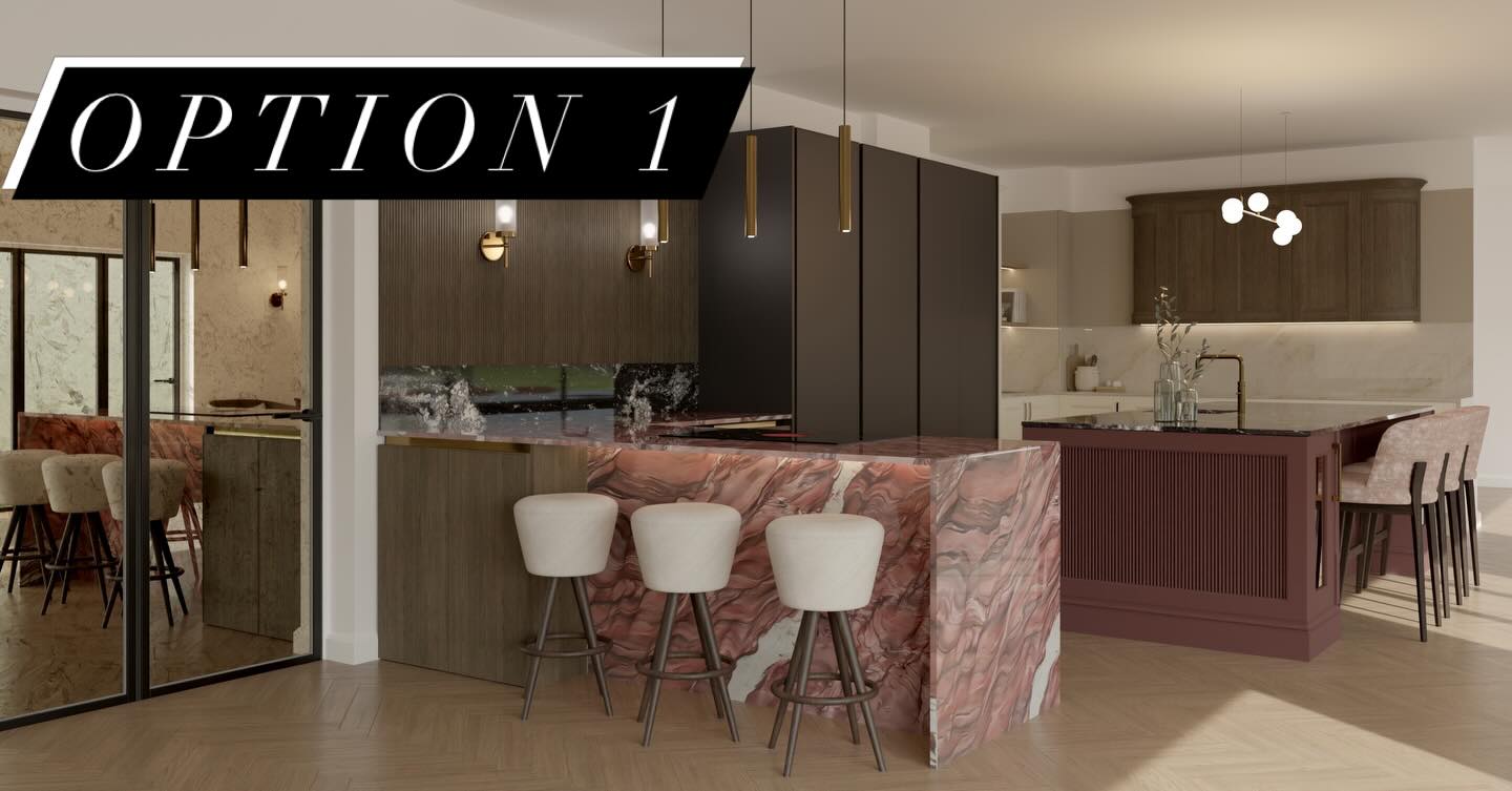 We’ve finally signed off our showroom design, designed by the best in the business @annajrock ✌️ But we need your help deciding on our peninsular worktop colour 🙌🏼
Please vote Option 1 or 2 after viewing the photos
Option 1: Evolution Pink Quartzite
Option 2: Jardin Emerald Green Silestone
#1066kitchens #worktops #interiordesign #quartz #articad
