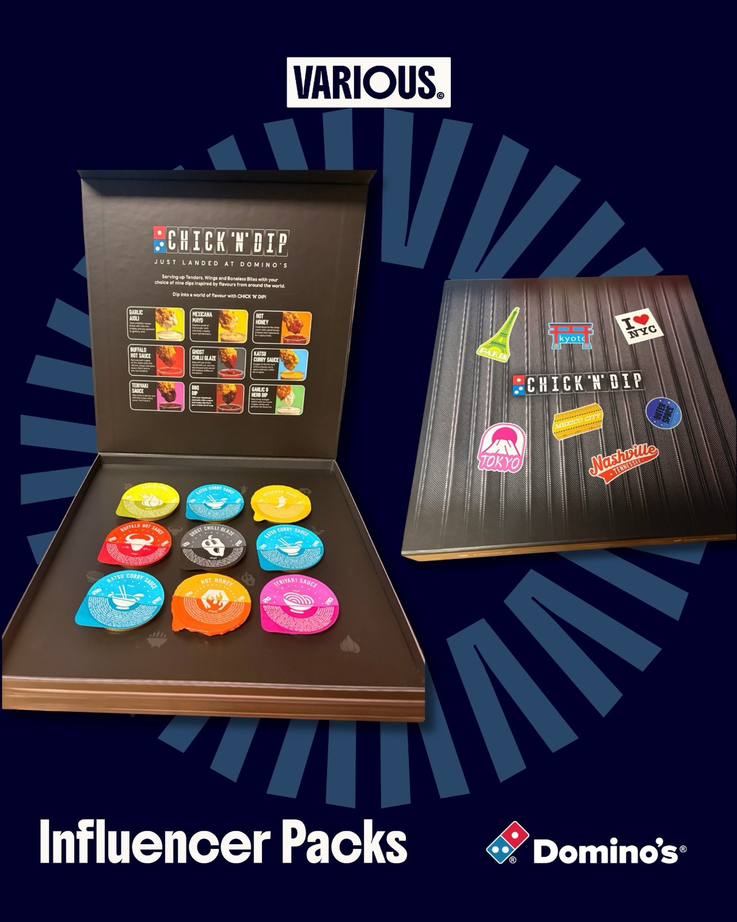 More than a side move – we made Chick ‘N’ Dip the main event. 🍗
Support your next launch with influencer packs - just like these ones we supplied for @dominos_uk Pizza.
#TheVariousGroup #Northamptonshire #TVG #Dominos #ChickNDip