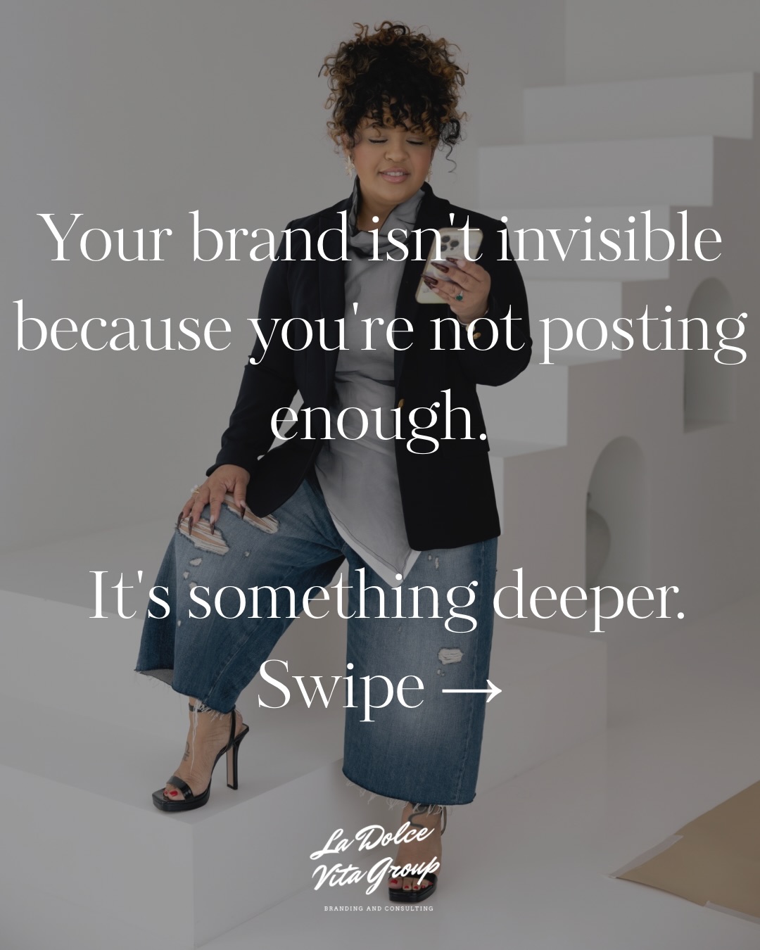 Visibility isn’t a content problem. It’s an alignment problem.
As an intuitive business strategist, I see this constantly — brilliant founders, beautiful brands, and zero traction. Not because they aren’t talented. Because something in the foundation is off.
Swipe through and see if any of these 3 signs resonate. Then let’s talk. Book a 30 min consultation link in bio.
🌿 La Dolce Vita Group · Soulful Strategy for Purposeful Brands