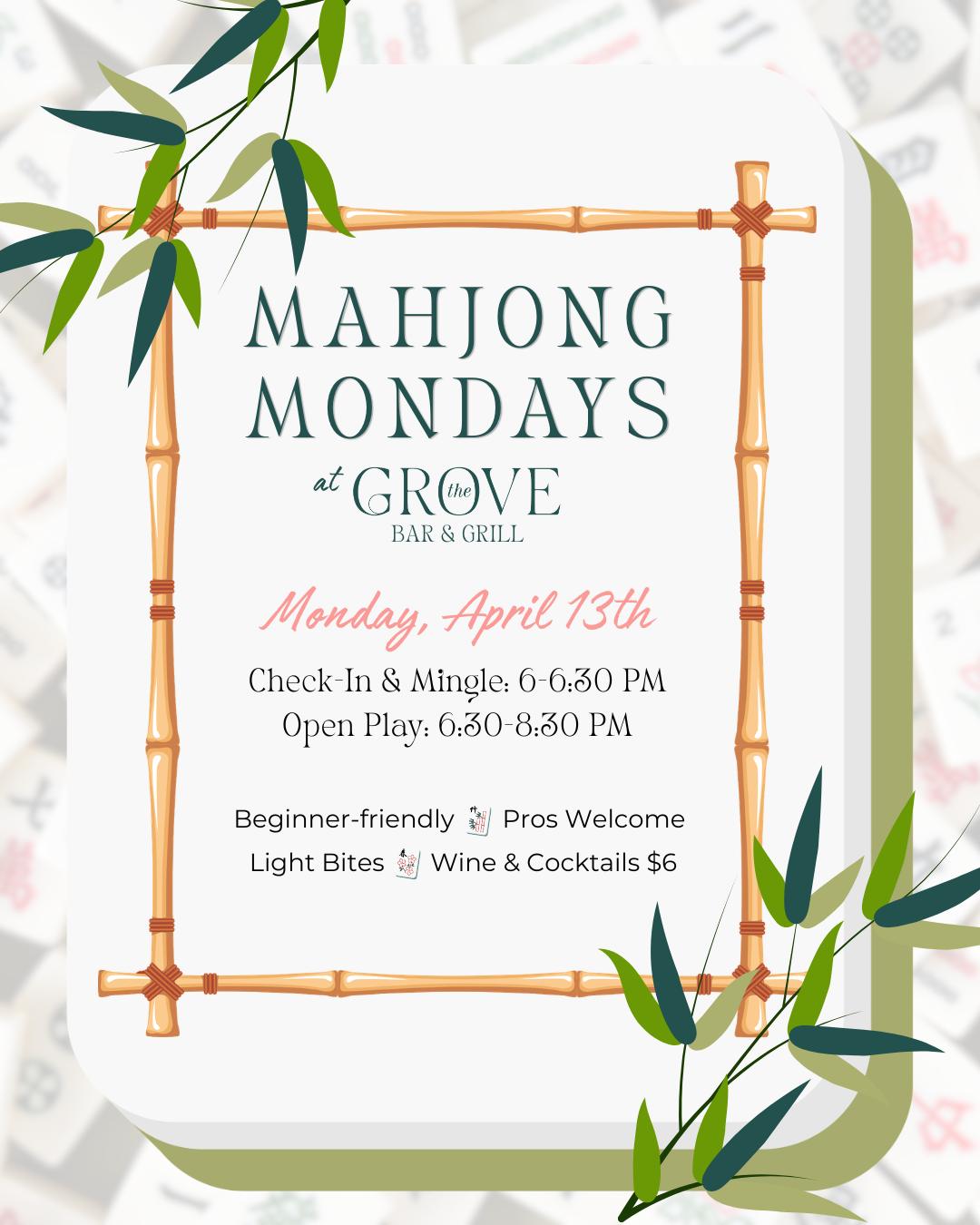 🀄️ Another Mahjong Monday is calling your name! 🀄️
Tiles clacking, laughs echoing, new friends forming... that's the magic of our casual Mahjong Night at The Grove! Pros (bring your card!), newbies, and everyone in between—come for the strategy, stay for the vibes.
#potomacmd #mahjong #cabinjohnvillage @cabinjohnvillage