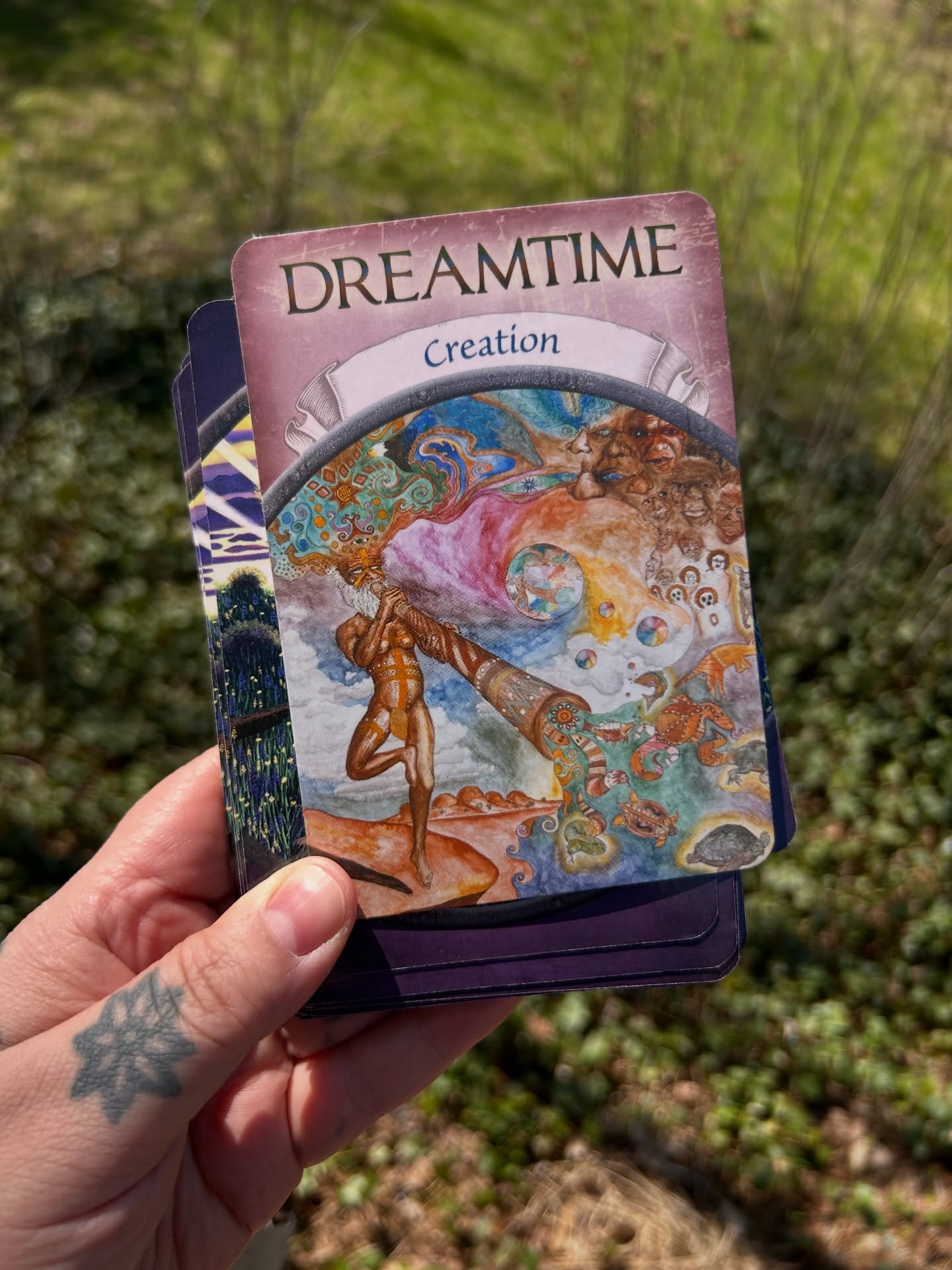 In the spirit of Earth Day, I wanted to pull an Oracle card from my earth magic deck for a community message. As always, take what resonates and leave the rest.
Card: Dreamtime Creation
“Close your eyes, tune in to your breathing, and allow yourself to sink deeply into the heart of the living creation that you are. As you notice your breath becoming steady and slightly deeper than usual, observe the urge within you that is begging to come forth in some creative action. Pay attention to any images, sounds, or feelings that beckon your awareness; and there you will find the key as to the manner in which to express this magnificent pulse. Your breath is the crossover between spirit and physical reality. Breathing comfortably and steadily helps you align yourself with spirit, which then brings a clearer focus on what creative expression is preparing to be birthed through and from you. Discard any habitual thought patterns that would prevent the manifestation of what you are being prompted to bring forth. Allow yourself to take risks with this self expression, and all of creation will smile upon you.” ✨
This deck is called Earth Magic by @drstevendfarmer
#earthday #earthmagic #creation #dreamtime #creativelifehappylife