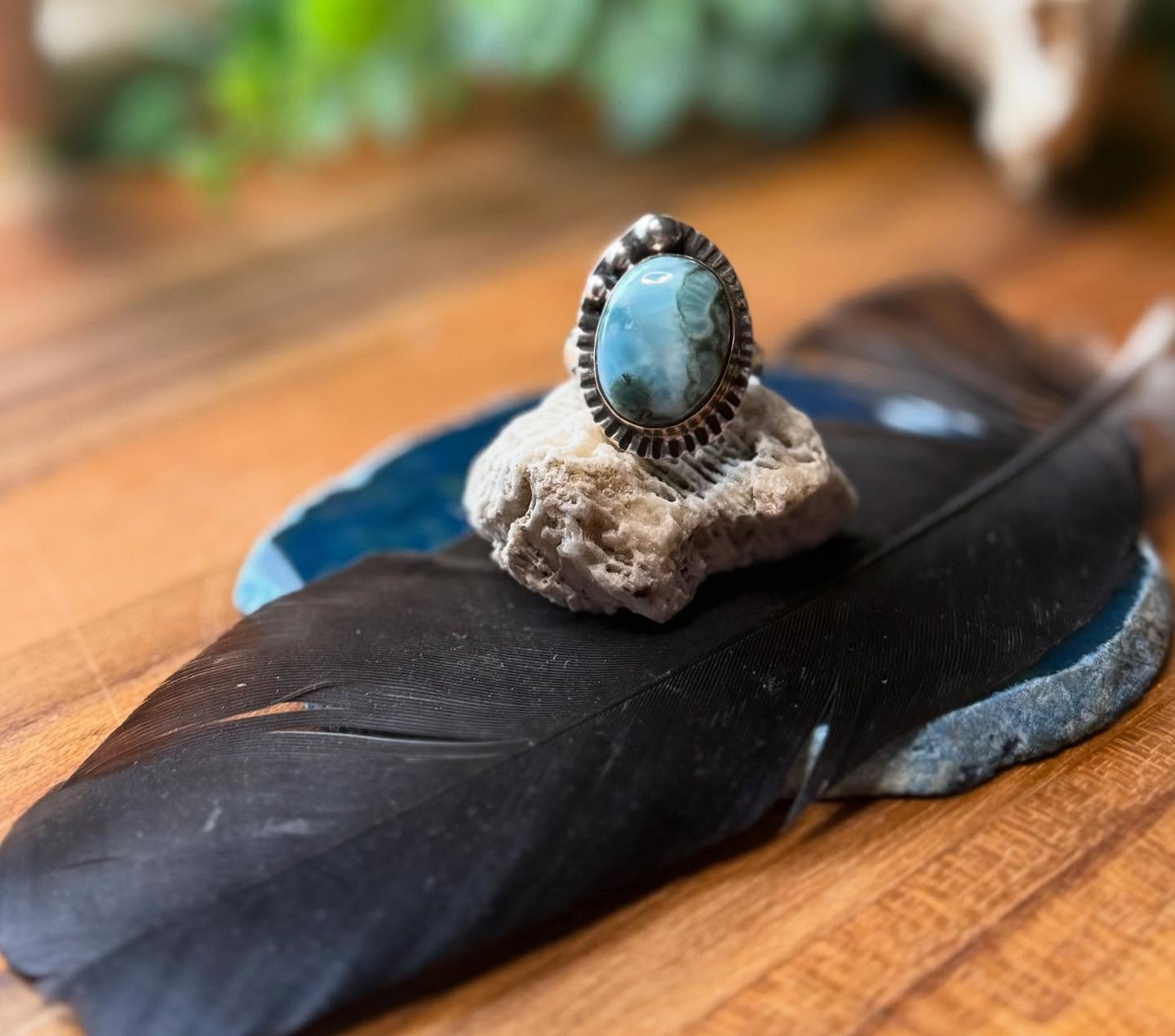 Larimar • Silver & Brass • Size 7.5.
#metalsmith #handmade #silverjewelry #silverringshandmade #silverrings #smallbusiness #localartist #jewelry