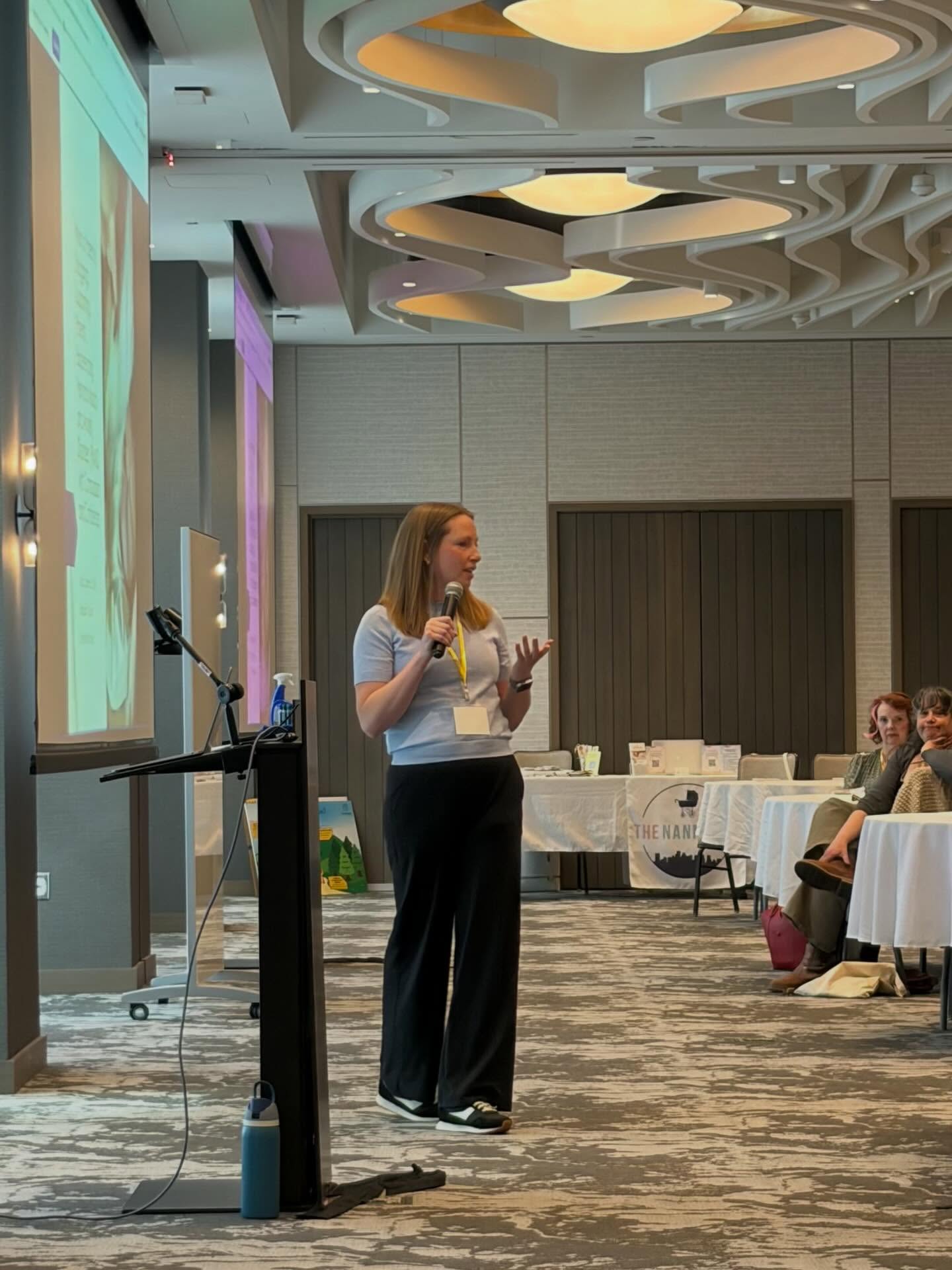 This past weekend I had the honor of speaking at the International Nanny Training Day Conference in Boston.
I spoke about matrescence, intensive mothering + the unrealistic pressures in motherhood, maternal mental health, and how nannies can support both parents and themselves with practical tools and greater self-compassion.
It was such a fun, meaningful, and energizing experience!
If you’re looking to bring these conversations to your community, I offer interactive talks + workshops on:
•Maternal Mental Health
•Motherhood + Matrescence
•Self-compassion + Mindfulness
•Stress Management, Burnout, and Building Resilience
•Mind-body Connection + Self-care
Reach out. I’d love to connect!