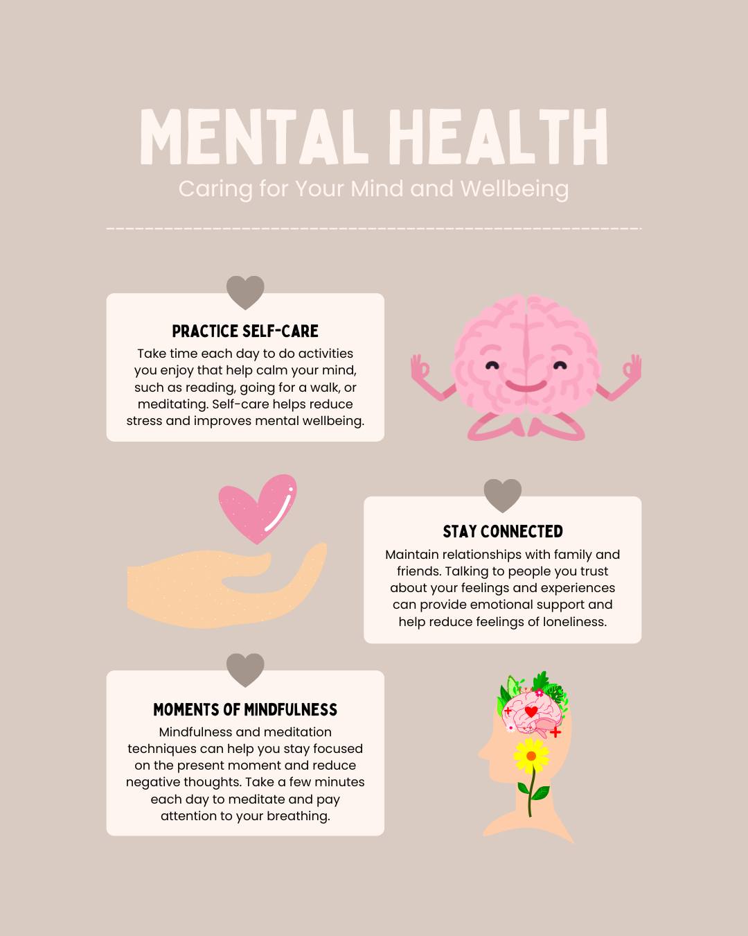 Your mind deserves care too 🤍
Taking time for yourself isn’t selfish, it’s essential. Whether it’s a quiet walk, a deep breath, or a meaningful conversation, small moments of care can make a big difference.
✨ Prioritise self-care
💬 Stay connected
🧘♀️ Be present
You don’t have to do everything at once. Just start somewhere.
#MentalHealthMatters #SelfCareDaily #Mindfulness #YouAreNotAlone #WellbeingJourney