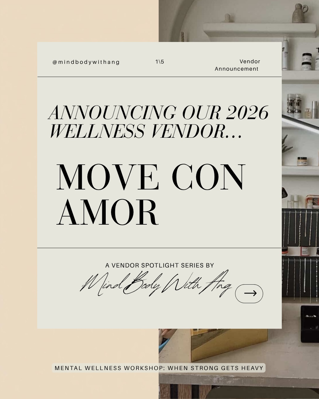✨ VENDOR SPOTLIGHT ✨
@moveconamor 💗
This brand is such a perfect reflection of what this event is all about.
Move Con Amor was created from a love for movement — but more than that, a belief that everything we do should be done con amor… with intention, care, and connection.
And you feel that in everything she creates.
These aren’t just grip socks — they’re pieces designed to support you in movement, in confidence, and in showing up for yourself fully ✨
At the event, you’ll be able to:
• Shop a variety of her signature grip socks
• Find styles that reflect self-love, strength, and community
• Wear them during your Pilates session or take them home as a reminder of the day
This is one of those vendors that just fits the energy of the space so naturally — and I’m so excited for you all to experience it 💗
🎟 Tickets go live April 3rd
📍 Upland, CA
🧠 Mental Wellness Workshop: When Strong Gets Heavy
Come move, connect, and build community with us ✨
(And yes… come in cute socks 🫶)
#mentalwellness #wellnessevent #uplandca #pilatescommunity #selfcareexperience