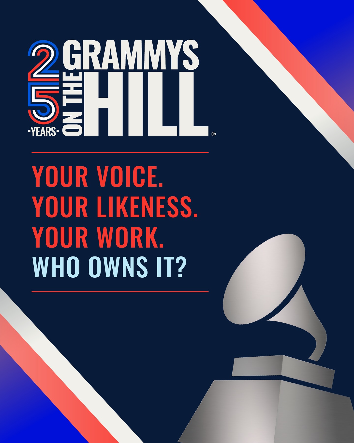 Your voice. Your work. Your identity.
AI is changing music fast but creators deserve protection, credit, and control.
I’m joining @grammys to advocate for policies that put human artistry first. Take action and urge your representatives to support the NO FAKES Act, TRAIN Act, and CLEAR Act. #grammysonthehill