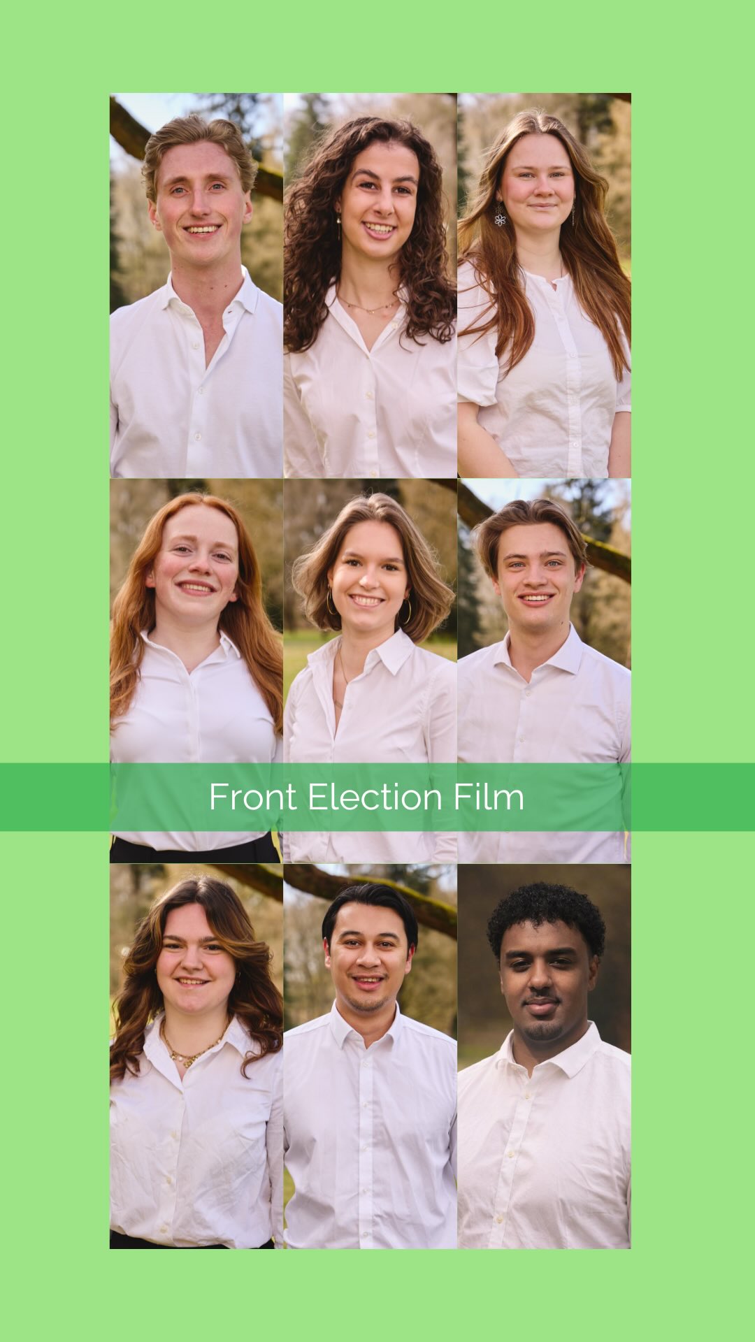 𝐅𝐫𝐨𝐧𝐭 𝐞𝐥𝐞𝐜𝐭𝐢𝐨𝐧 𝐯𝐢𝐝𝐞𝐨 🎥
You are watching our 2026 election film! In our video you can see the plans of our candidates for the upcoming year. Special thanks to the talented @peevv for all the shots!
Vote Front on the 20th, 21st and 22nd of April! 💚