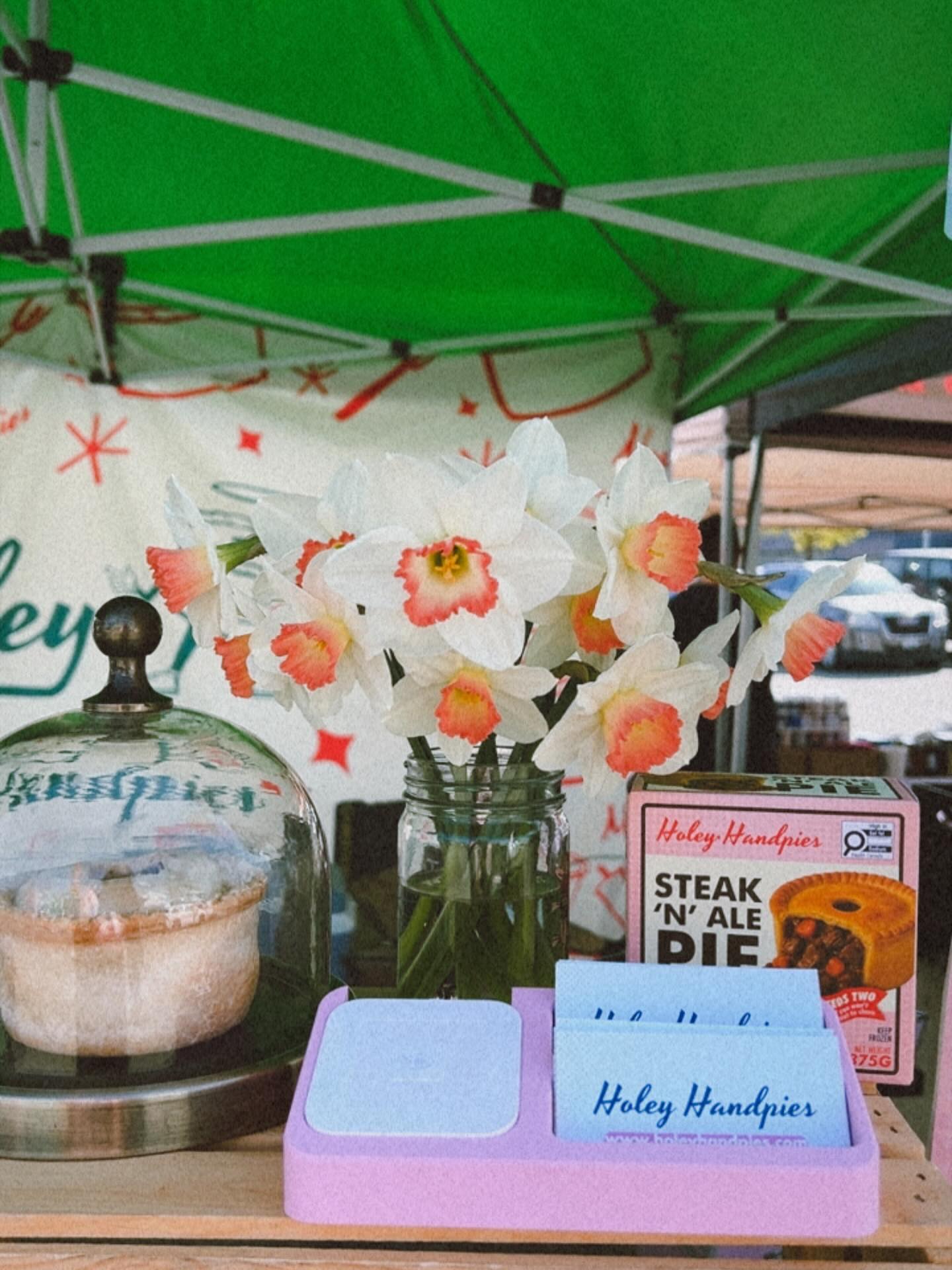 Hey Vernon! We’re at the Okanagan Vendor Collective market today from 11-3 at the Home Building Center parking lot! Come and say hi and stock up on pies 😊We will also be here next Sunday, April 26th, as well as May 24th and 31st! 🥧