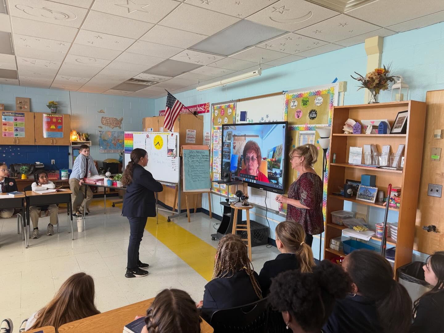 Grades 4-7 met virtually with children’s author Sharon Draper yesterday. Our students had the opportunity to ask questions about the writing process and her perspective on the many books that she is written.
American children’s writer, professional educator, and the 1997 National Teacher of the Year, Ms. Draper is a two-time winner of the Coretta Scott King Award for books about the young and adolescent African-American experience. She is known for her Hazelwood and Jericho series, Copper Sun, Double Dutch, Out of My Mind, and Romiette and Julio.
