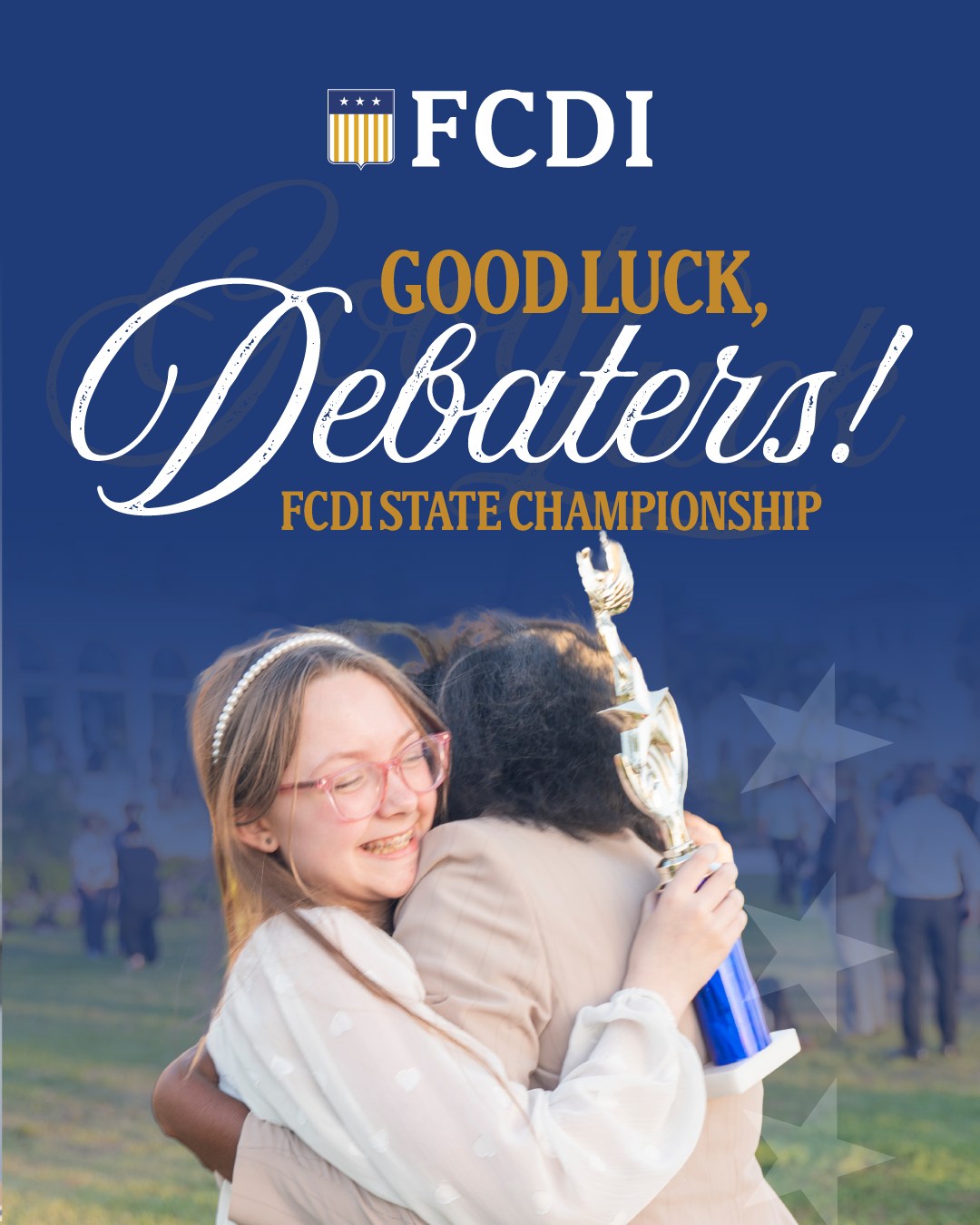 The weekend is finally here! The 2026 FCDI State Championship makes all those late nights, practice rounds and stacks of evidence worth it.
Remember to compete hard and represent your school with pride.
We’re proud of every student that has the confidence and courage to participate in the FCDI State Championship this year! 🏆