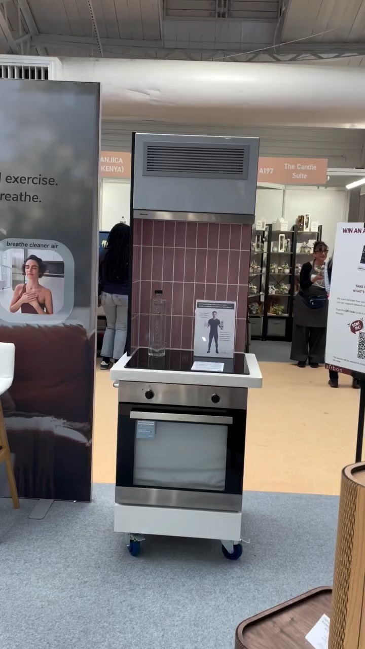 Mobile kitchen unit by Sabre Graphics at The Ideal Home Show. Built to demonstrate filtration in kitchens