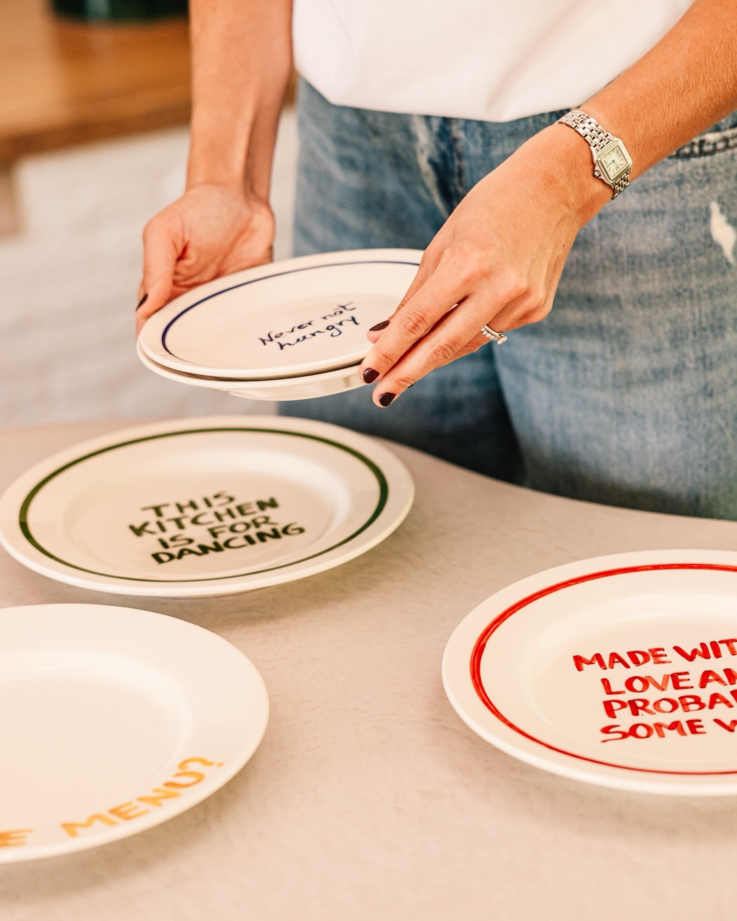 Say it with a plate! Warning: These plates may cause excessive table compliments. Gift at your own risk 😉🎁 Which one is you?
Shop in-store at our retailers or pre-order online.
__
#studionoticed #ceramics #handpainted #giftideas #mothersdaygift