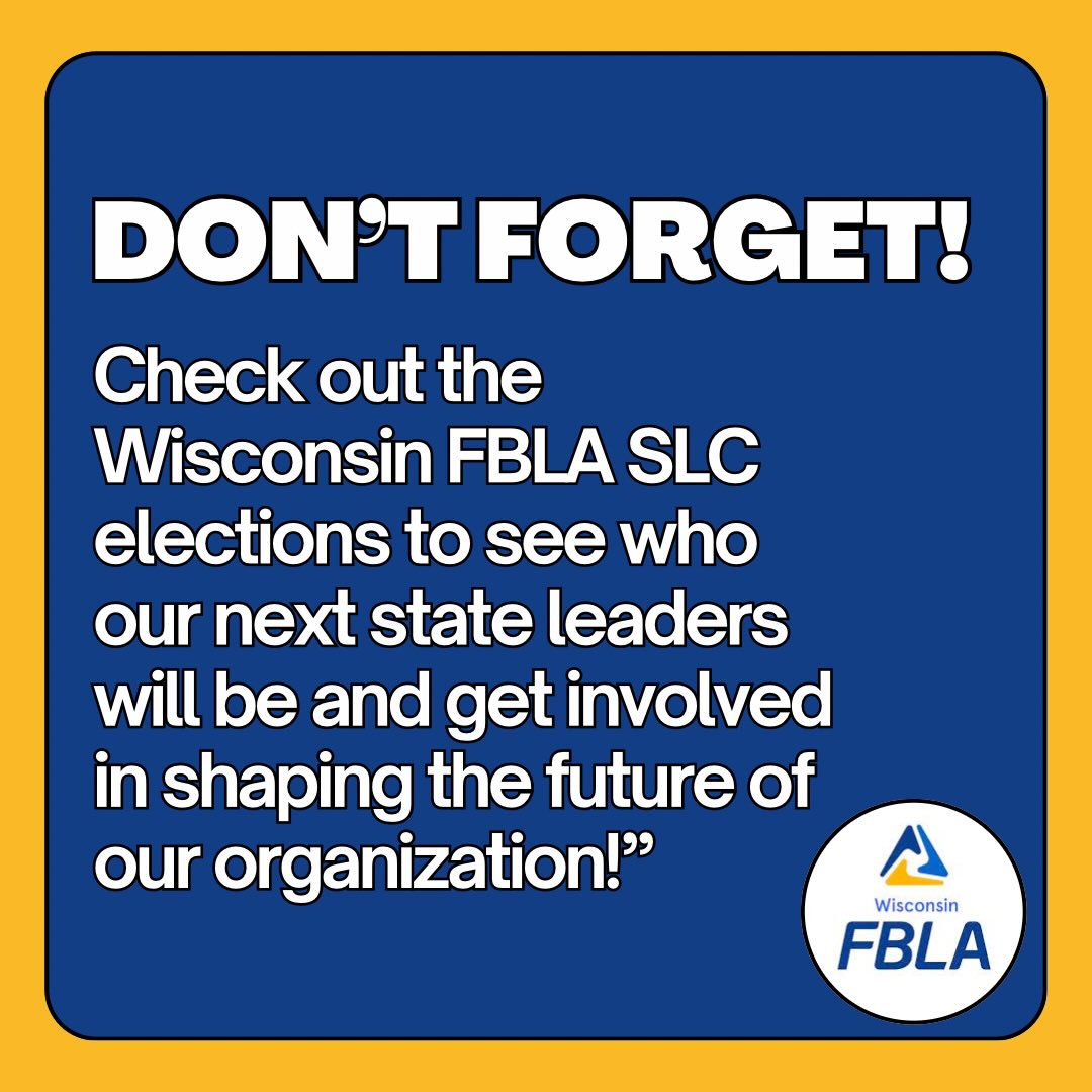 Campaign booths will be open from 8:30 to 10am on Tuesday in the Hyatt Meeting Lobby. Voting will take place from 9:30 to 11am on Tuesday in Hyatt meeting room 3. Only designated voting delegates may vote.
SLC election and candidate information can be found here: https://www.wifbla.org/slc-elections
Stop by