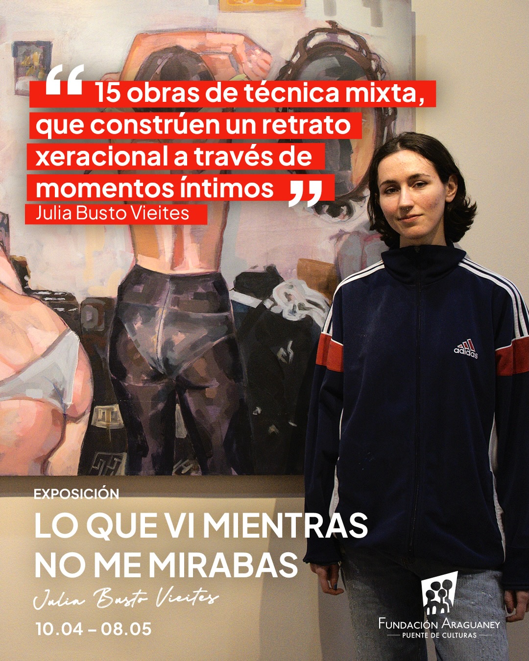 Non esquezas que podes visitar ata o 8 de maio na Galería Fundación Araguaney a obra de Julia Busto Vieites 🖼️
Descobre unha colección que nos achega a momentos tan cotiáns coma íntimos, nos que a naturalidade se respira en cada cadro.
📍No Hotel Eurostars Araguaney