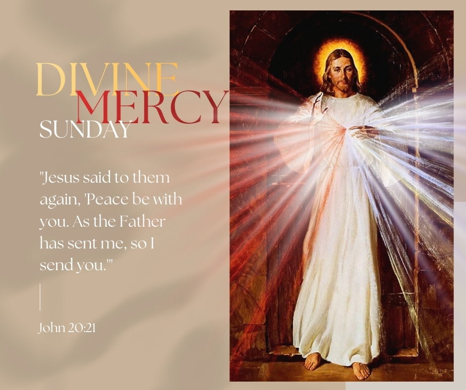 Today, we celebrate Divine Mercy Sunday and focus on God's unstoppable love for the whole human race. This mercy is ultimately why God became flesh: Jesus is God's mercy in human form, and his life, death, and resurrection are all for the sake of reconciling fallen humanity with God.