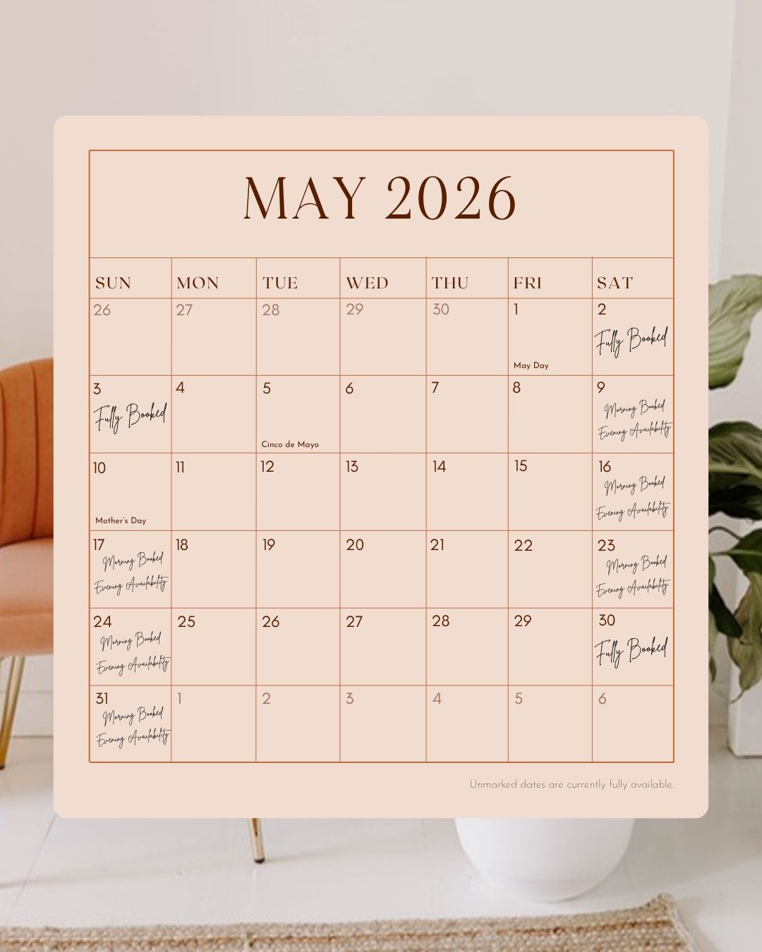 May is one of our favorite months to host🌼
It’s a season that lends itself to showers, milestones, and celebrations that don’t need much beyond good company and a space that supports it.
Our venue is designed as a blank canvas — neutral, flexible, and thoughtfully simple. Bring in your own florals, colors, and details, or keep it pared back and let the space speak for itself.
A handful of May 2026 dates are currently available. We’d love to help you host something special.