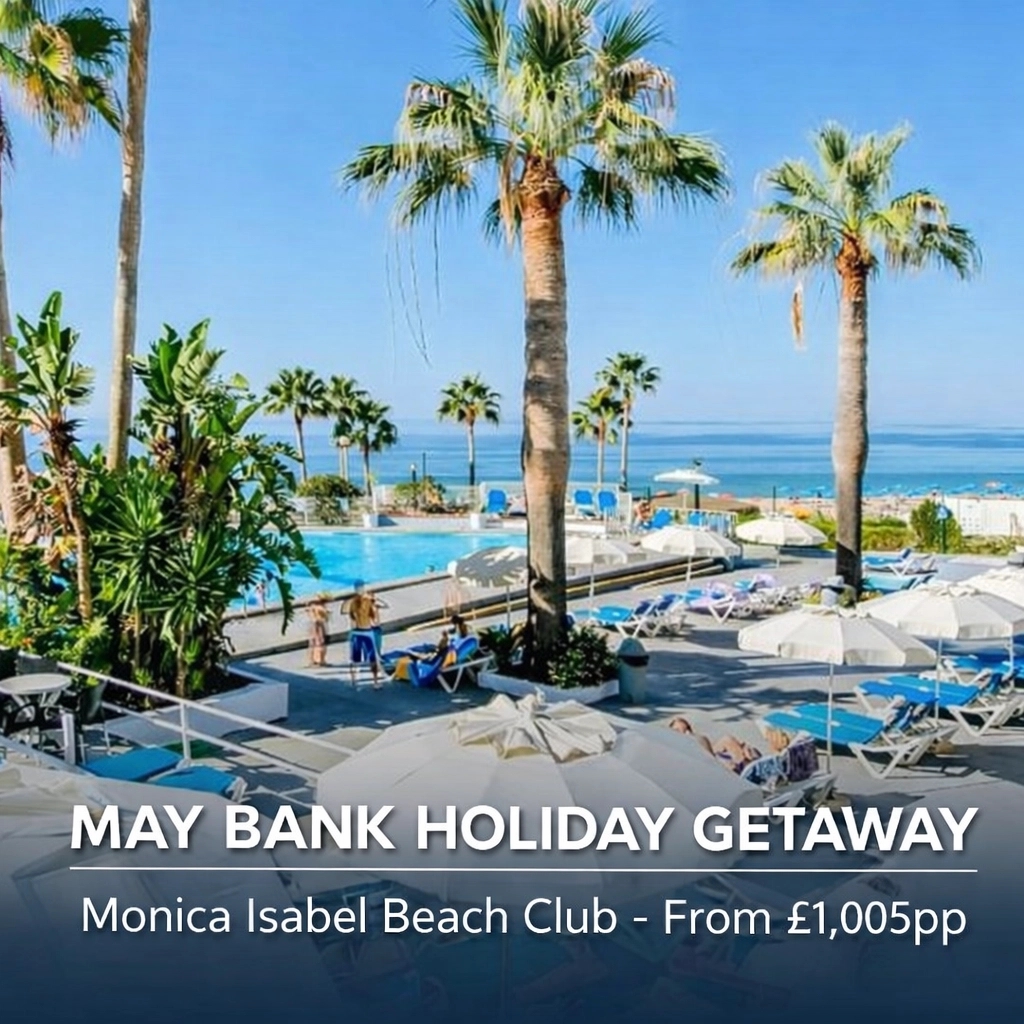 🌞✈️ May Bank Holiday Getaway ✈️🌞
Monica Isabel Beach Club 🏖️
Beachfront location with stunning sea views & golden sands 🌊✨
👫 2 Adults
🏨 Standard Studio
🌙 7 Nights – Bed & Breakfast
🍹 Upgrade to All Inclusive for £150pp
🧳 Bags & Transfers Included
🌴 Resort Features:
🏊♂️ Two Swimming Pools
☀️ Sunbeds & Umbrellas
🏊 Heated Indoor Pool
💆 Massage Room
🎾 Tennis Court
💪 Fitness Centre
🎮 Games Room
⛳ Mini Golf
🤿 Diving
✈️ Flights & Prices (Total per person):
🛫 London Stansted - £1,005
🛫 London Gatwick - £1,254
🛫 Manchester - £1,372
🛫 Birmingham - £1,240
🛫 Bristol - £1,317
🔥 SOLO Gatwick - £852
💸 Use code SUMMER50 for £50 OFF per person!
Message me today to secure your spot! I'm here 7 days a week to handle every detail for you. 📩✨
⚠️ T&C’s apply – prices subject to availability.
📅 Based on 2 adults sharing | Correct as of 16/04/2026
#MayBankHoliday #MonicaIsabelBeachClub #TravelWithSarah #BookWithAProfessional