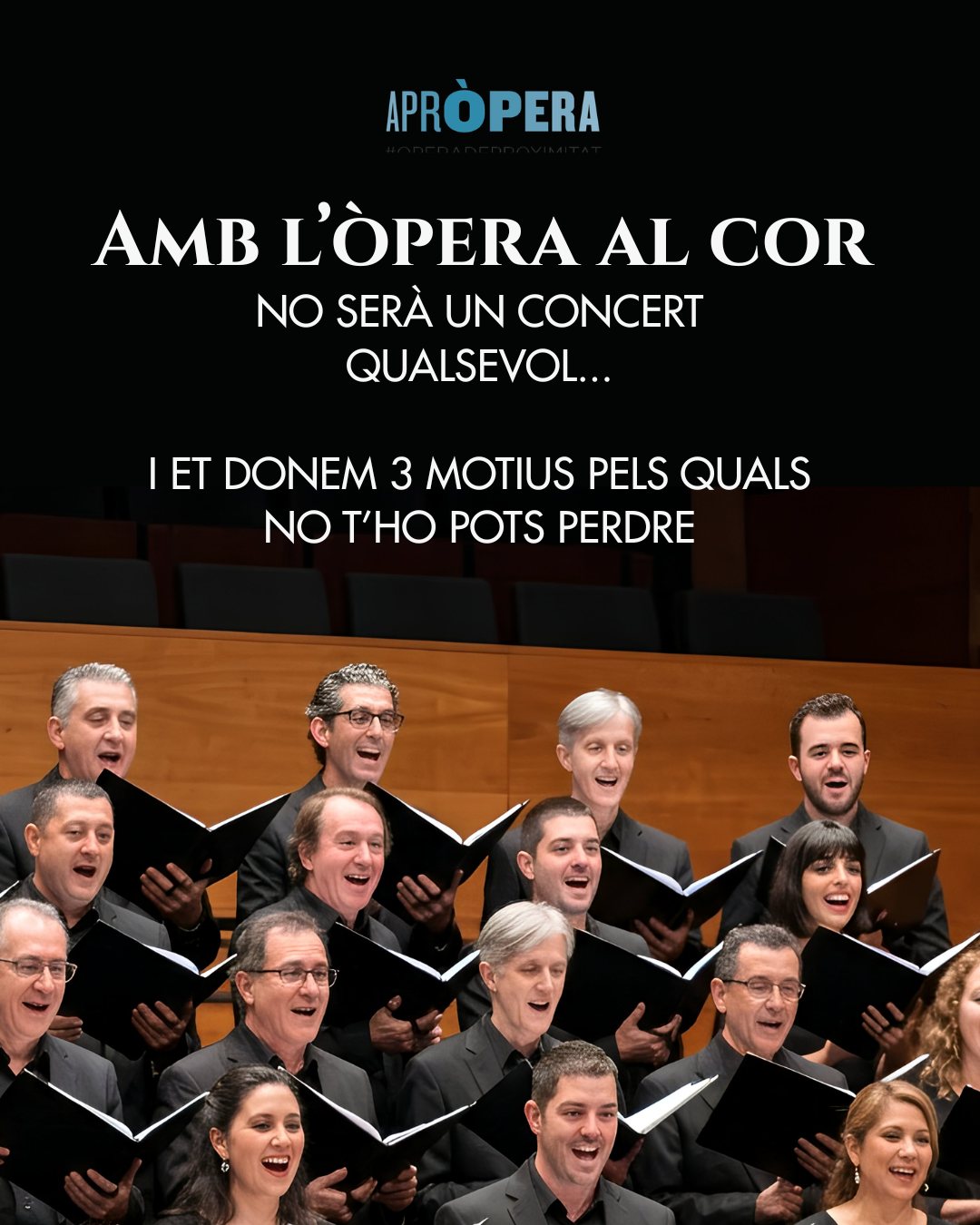 “Amb l’òpera al cor” serà molt més que una nit de música: serà una experiència compartida on l’òpera, les emocions i la solidaritat es trobaran en un mateix escenari.
I si encara tens dubtes… aquí tens 3 motius per no perdre't aquest concert.
T'esperem:
📍 26 de maig a les 20 h
📍 Teatre-Auditori Emma Vilarasau de Sant Cugat
🎟️ Reserva les teves entrades al link de la bio @aproperainsta
❤️ També pots col·laborar amb la fila zero
Concert en col·laboració amb l'Ajuntament de Sant Cugat del Vallès
#apropera #fundaciojosepcarreras #concertsolidari #opera #santcugat @culturastc @ajsantcugat