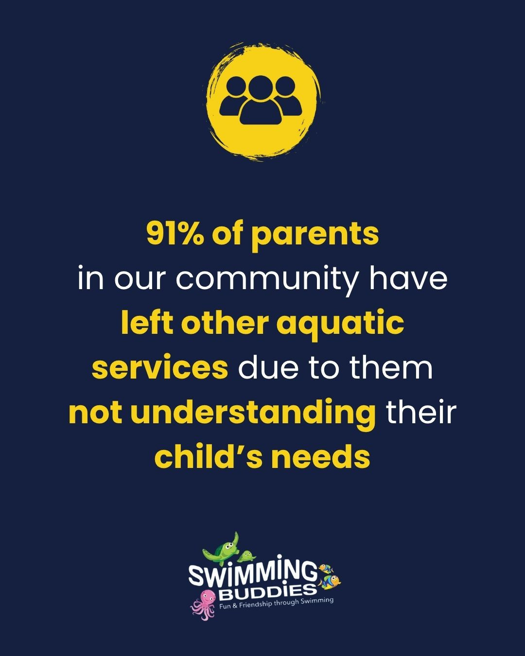 As our Buddies are individual learners and view, feel and understand the world in a unique way it means that the teaching process must be unique too.
Our expert coaches deliver child centred learning, adaptable to each Buddie's needs, using visual aids, Makaton and supports to help process key swimming and water safety information.
Our team is committed to creating a warm and inclusive environment where every child feels valued and supported.
#WorldAutismAwarenessMonth