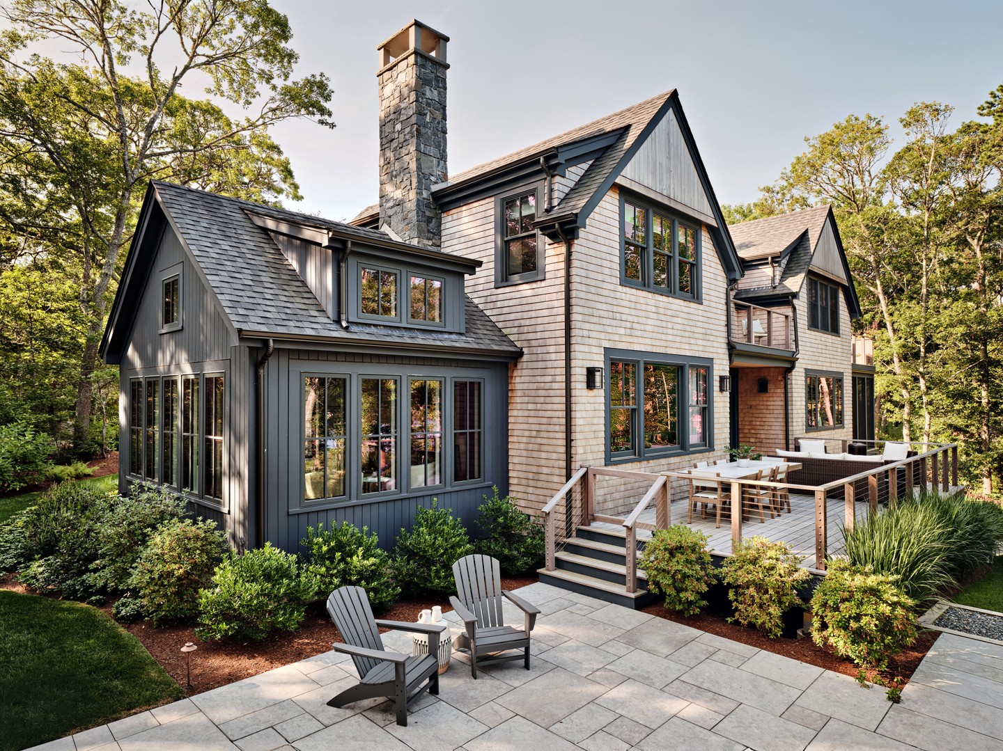 This Cape Cod home brings together cedar shingles, board-and-batten siding, and a stone chimney to create a balanced, grounded design. Window placement is intentional, letting in natural light while keeping the exterior composition simple and cohesive.
The transition from indoors to outdoors is straightforward and functional—designed to extend the living space without overcomplicating it.
Built with collaboration and attention to detail at every step.
Architect: @svdesign_architectureinteriors
Photographer: @dancutronaphoto
#CapeAssociates #CapeCodArchitecture #CoastalConstruction #ResidentialDesign #BuilderArchitectCollab #CustomHomeBuild