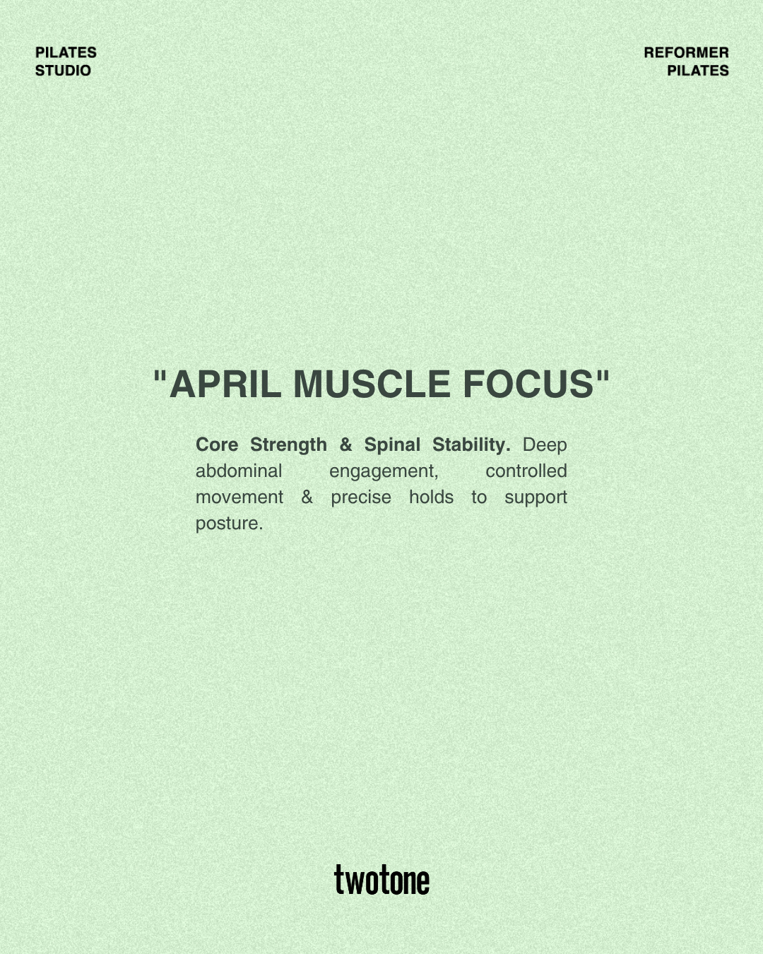 April is about control. 💫
We slow it down to build strength where it matters most: you're CORE. Expect focused movement, longer holds, and full-body connection. 🧠
This is how you move better, stand stronger, and feel the difference.
Book your class. 🩵