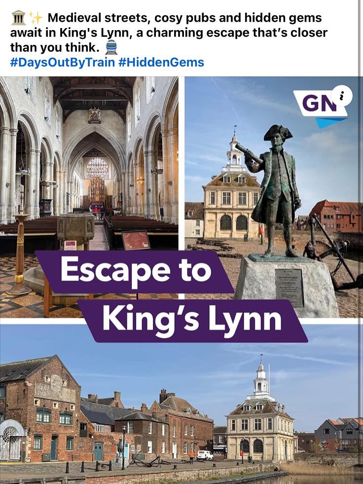 What a lovely write up we have seen on the @gnrailuk website 🫶🏽 if your ever coming to Kings Lynn you know what to do! 🍴