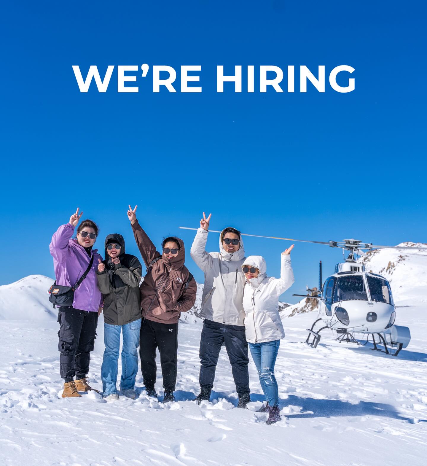 Fluent in Chinese and English?
Mackenzie Helicopters is looking for a marketing-savvy communicator fluent in both Chinese and English to help us connect with our international guests.
This is a flexible opportunity available as a part-time position or contract work. The role can be based from our office in Lake Tekapo, or remote for the right candidate.
Keen? Or know someone perfect for the role? Send us an email at info@mackenziehelicopters.com for more information.