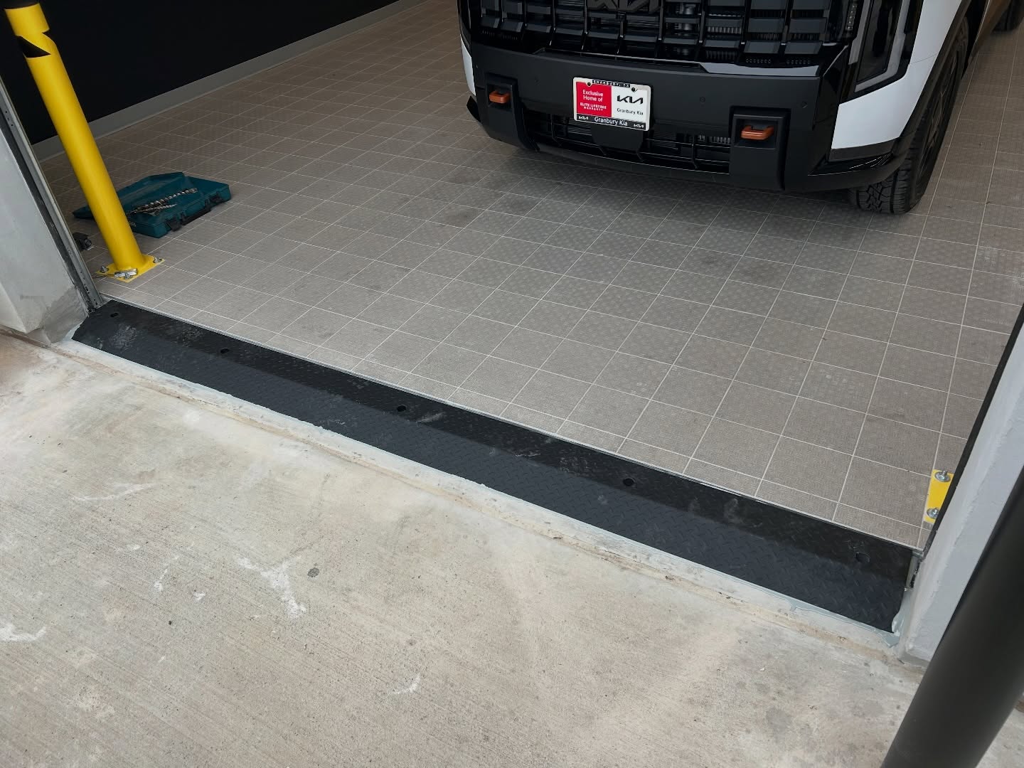 The Dark Horse Metal Works team was honored to build the approach ramps for the vehicle entry at the new showroom at the KIA of Granbury dealership. Thank you for choosing local! #supportyourlocalwelder #granbury #kia