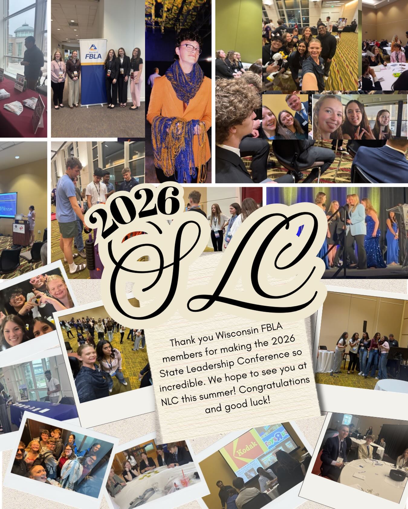 As SLC 2026 comes to a close, we want to take a moment to thank and congratulate all of our members who make Wisconsin FBLA so great!