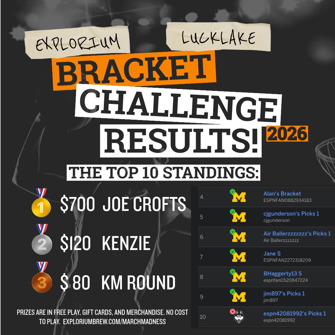 🏀🔥 The results are IN!!! 🔥🏀
Our Explorium x LuckLake March Madness showdown has officially wrapped up and we’ve got a winner…
🎉 HUGE congrats to Joe Crofts for taking it all home!! 🎉
If you played and placed, it’s time to get rewarded 👇
📩 DM us here or head to our website to claim your prize!
Thanks to everyone who joined the madness — we loved seeing the competition, the upsets, and all the energy. Let’s run it back next year… 👀
#MarchMadness #Explorium #LuckLake #Winner #BracketChallenge