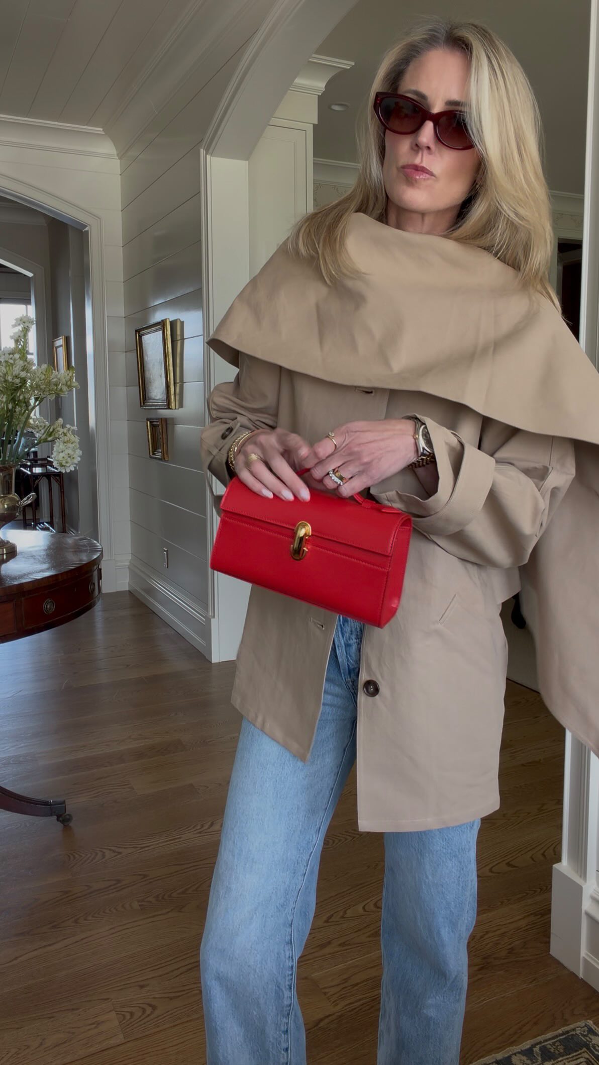 cooler temps called for a new spring jacket 👌 and I have a code for my favorite jeans. comment 'shop' for details. SARA15 to save.