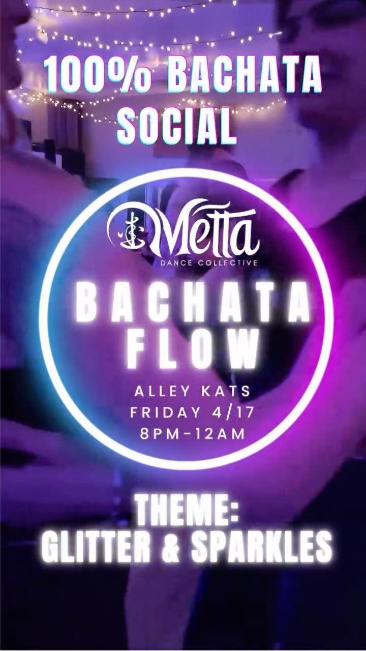 💃🏽BACHATA FLOW SOCIAL | CARINA’s BDAY🎉
✨ Glitter & Sparkles Themed
📆 Friday, April 17th | ⏱️ 8pm-12am
📍 222 Truman St NE, Albuquerque, NM 87108
🎁 Footwork Class by Carina P.
🎧 Music by DJ Denver
🎟️ $10 at the door or pre-register (link in bio)