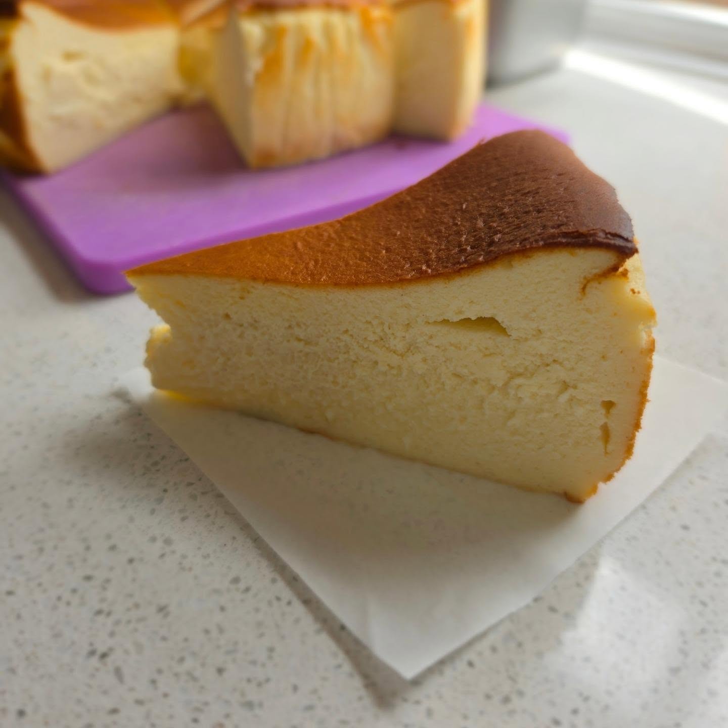 Our signature Basque Cheesecake with creamy centre 💛