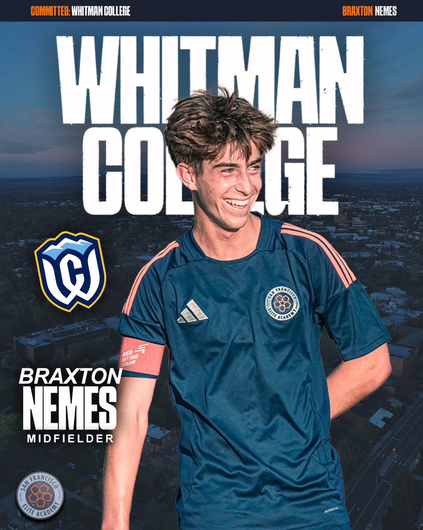 Braxton plays with a level of composure that stands out right away. Comfortable on the ball, confident in tight spaces, and always picking the right option when it matters.
He connects everything. Keeps possession moving, finds the passes others don’t see, and brings a steady presence in the middle of the field.
Whitman, you’re getting a midfielder who understands the game and plays it the right way.
We’ll miss the control, the vision, and the way he made everything click.
Blues, you got a good one.
#ForTheBay | #SiempreComoUno