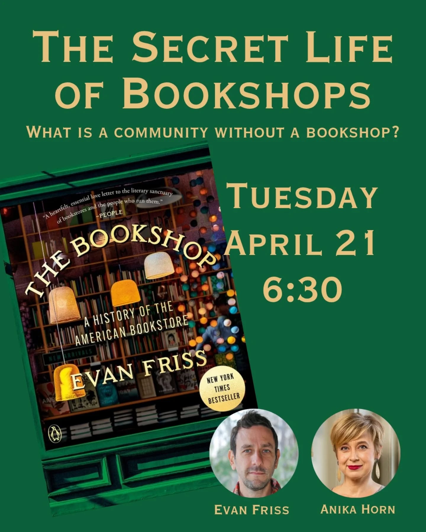 Join us tomorrow night as @evanfriss & @socialventurer talk about what happens behind the shelves of your favorite local independent bookstores!
Evan will share insights from his New York Times bestseller "The Bookshop. The History of the American Bookstore" - and you can get your signed copy right there! We have both the hardcover and paperback!
Anika will talk about visiting 54 Indie bookshops in 4 countries over 12 months - and what it has taught her about the magic of independent bookshops.
Doors open at 6.30! Tickets are $15.
#Valleybookshops #indiebookshop #indiebookstores #indiebookstoreday