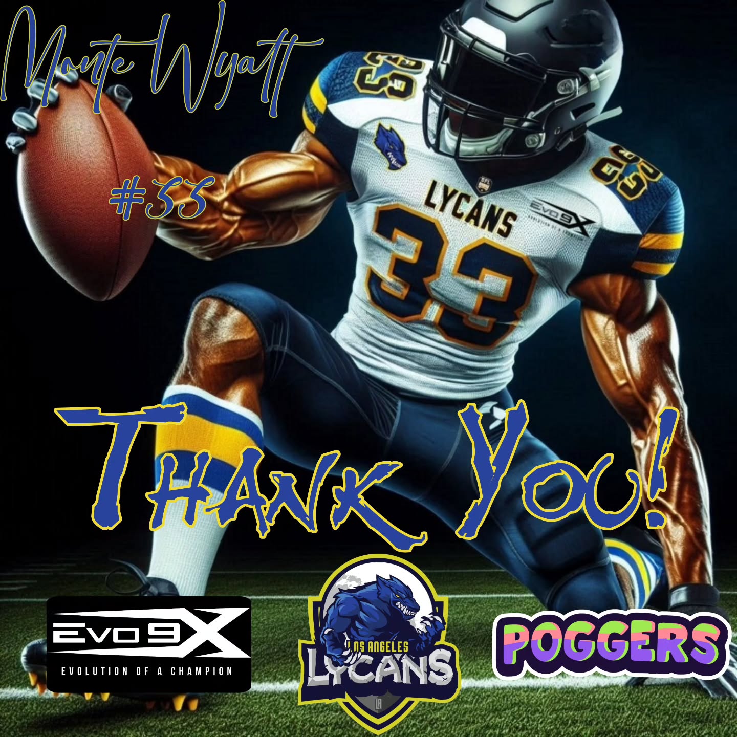 We'd like to thank our Free Safety Monte Wyatt for giving his all for us! Wyatt will retire at season's end. Welcome your newest inductee into the Grand Hall of Lycans!
#MakeAnImpact #HowlAtTheMoon #LycAngeles #NewMoon #CTN