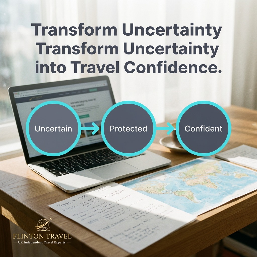 Don’t let uncertainty hold you back. At Flinton Travel, we transform your planning experience by ensuring every booking is fully protected, giving you the confidence to explore further. 🌍 Ready for peace of mind? Contact our experts today to start planning.
#TravelConfidence #FlintonTravel #TravelProtection #PeaceOfMind #ExpertTravelAdvice