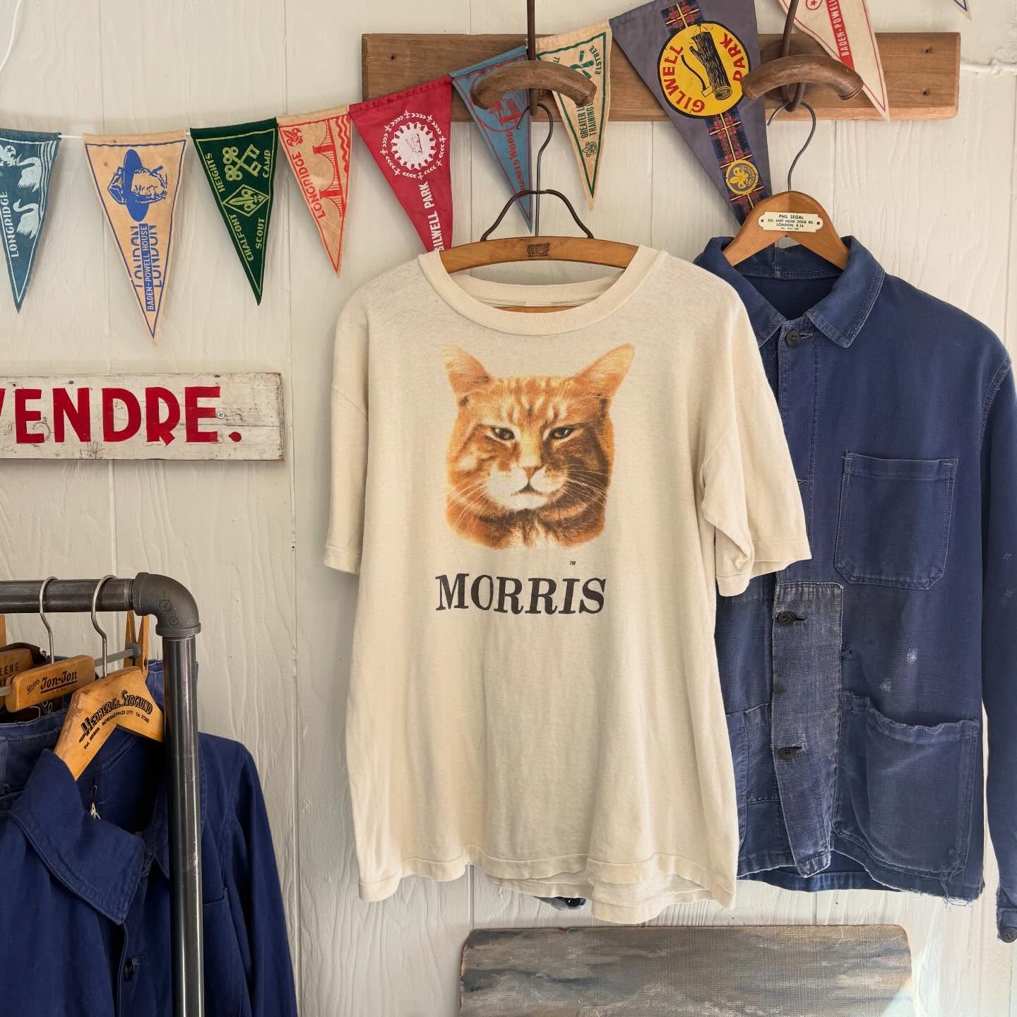 Cool For Cats! Fresh in- store, we have a couple of these original promo pieces, Vintage USA 1970s/80s ‘Morris’ Tee- Shirts.
Morris the cat was the advertising mascot for 9Lives brand cat food in the USA, appearing on its packaging and in many of its television commercials since the 1970s.
bobbyanddandy.com
#morristhecat #morristhecatteeshirt #morristshirt #vintageadvertising #vintagemorristshirt