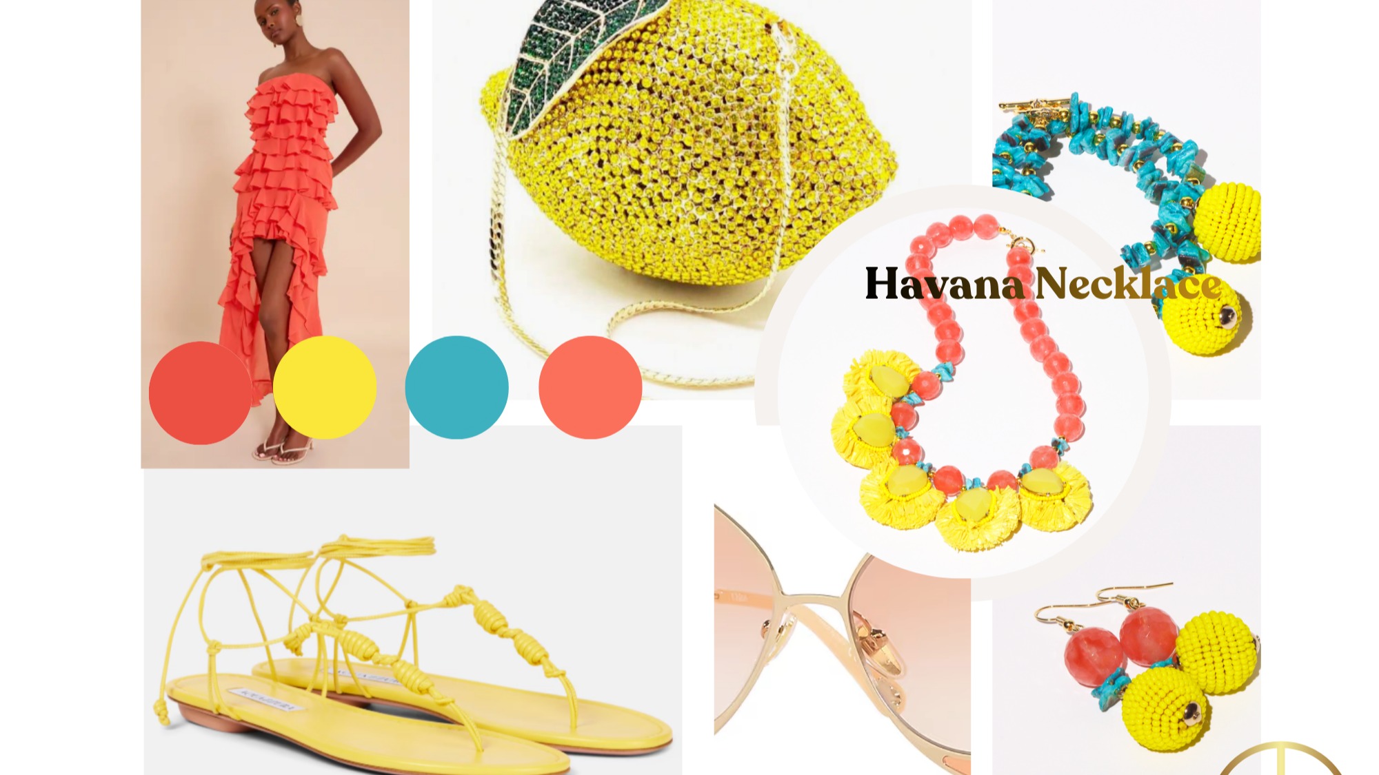 Summer is fast approaching. It's time to think about sun, sand and sea.
The Havana necklace and earring set are the perfect pieces to add to a bright and colourful bandeau top or dress.
Here is an idea of how you can style this jewellery set.
Dress #Prettylittlethings
Sandals #Aquazzura
Sunglasses #Cloe
Go to www.houseofsyleanddesign.com to shop the jewellery.
#reimagined #beadjewellery #yellow #turquoise #watermelon