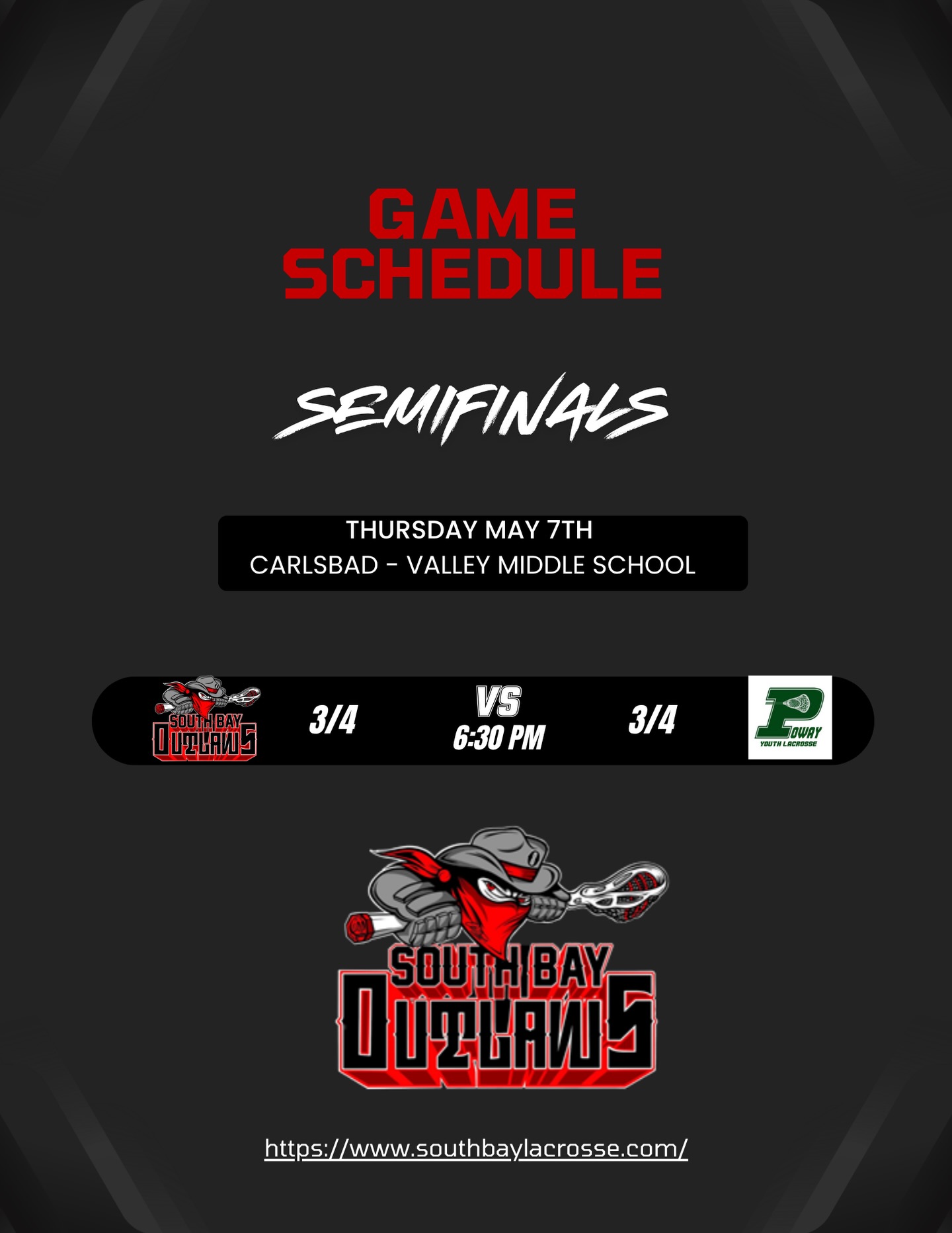 Semifinals for our 3/4 boys team tomorrow! Let’s go boys!