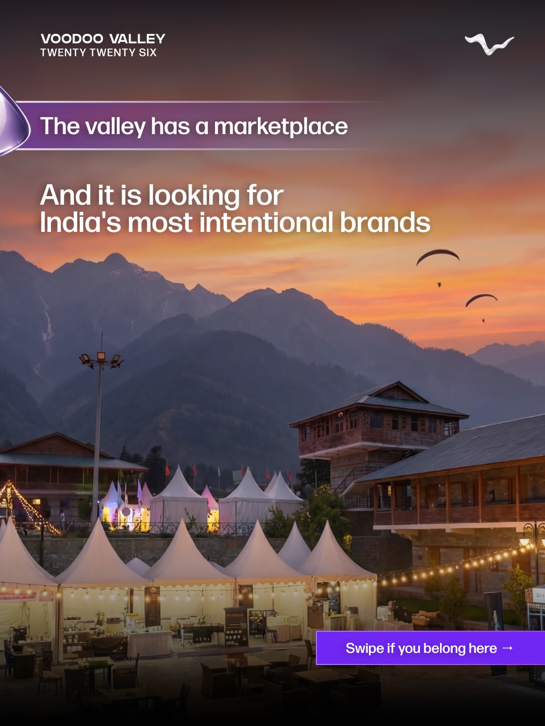 The valley needs makers.
Voodoo Valley 2026 is opening its flea to India’s most intentional brands - the ones built with purpose, craft and a point of view. If that is you, head to collaboration section on www.voodoovalleyfestival.com
29 · 30 · 31 May · Dev Lok, Manali
Music Festival Asia · Wellness Retreat Himalayas · Festival Travel India · Boutique Festival Asia · Mountain Festival 2026