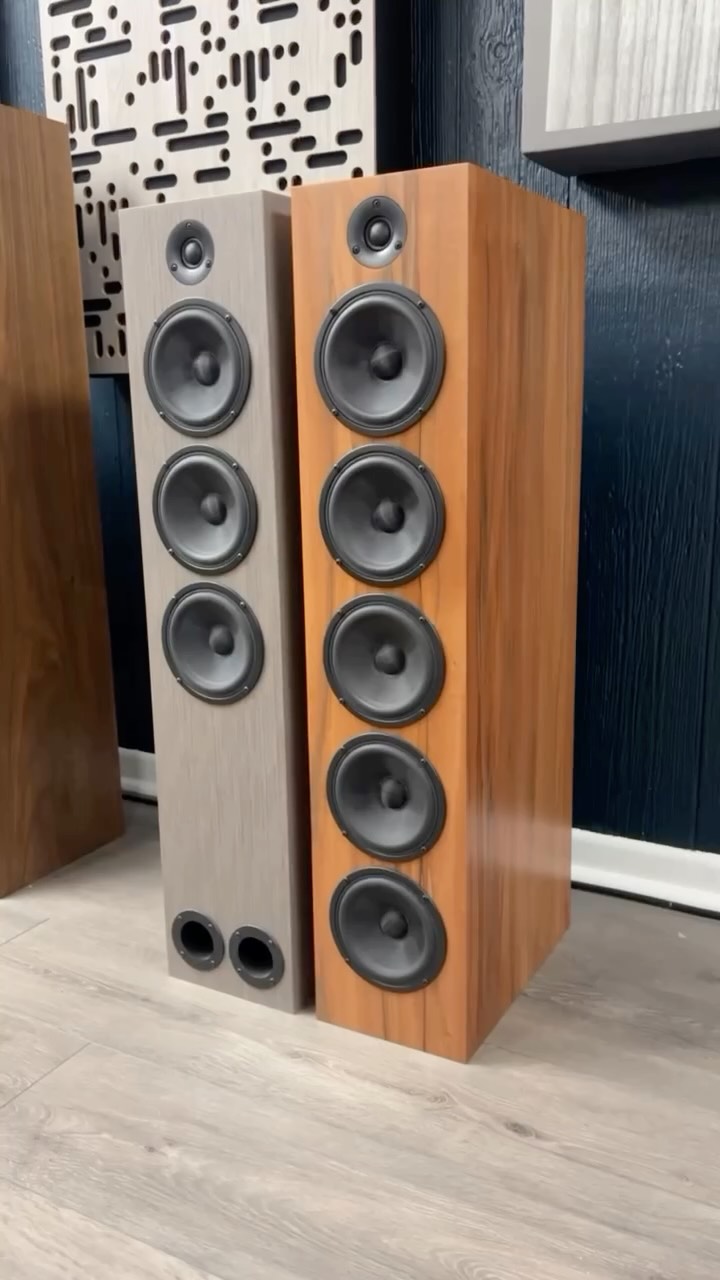 The Torii Tower comes in two different configurations sharing many similarities. Here are the key differences.
Torii Tower S4: featuring 4 woofers in a sealed cabinet. The design is sealed with a 57 Hz f3, which integrates well into smaller rooms and also provides an easier crossover integration for use in a home theater or when crossing to a subwoofer.
With over 15% more surface area than a standard 10” woofer producing bass, this speaker has lots of low end punch and impact while still maintaining a relatively small and slim profile. The 8 Ohm load is easy to drive for any amplifier.
Torii Tower P2: featuring 2 woofers and a ported cabinet. With only 2 woofers instead of 4, the Torii Tower P2 utilizes the extra cabinet volume to extend deeper in the bass, all the way down to 32 Hz anechoic. This is a true, full-range small tower that will not require a subwoofer for music.
With 2 less woofers, it comes in at a more affordable price and makes an ideal choice for a low cost 2-channel system.
CSS-audio.com