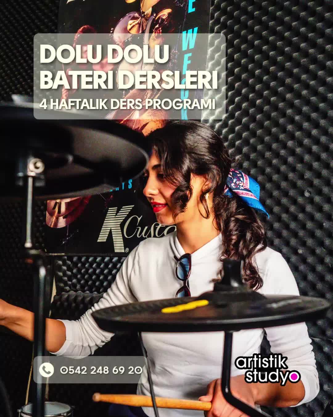 Dolu Dolu Bateri Dersleri ile 4 haftalık programımızda; temel vuruş teknikleri, koordinasyon, tempo çalışmaları ve doğru başlangıç için ihtiyacın olan altyapıyı birlikte kuruyoruz.
İster ilk kez bateri başına geçiyor ol, ister kendini geliştirmek istiyor ol; seviyene uygun, keyifli ve verimli bir eğitim süreci seni bekliyor.
Kayıt ve detaylı bilgi için DM’den ya da WhatsApp’tan bize ulaşabilirsin.
#bateridersi #baterikursu #davuldersi #müzikkursu #sanatkursu #artistikstudyo