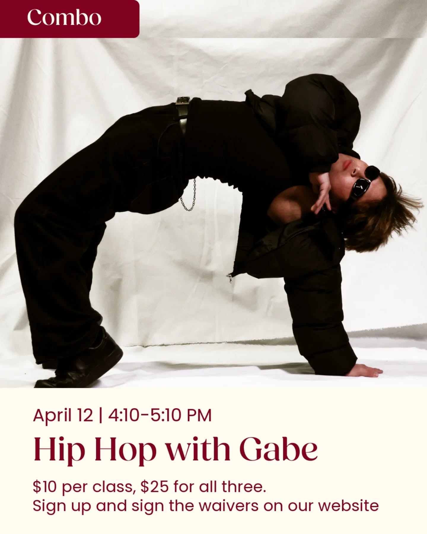 Meet Gabe!
Gabe is currently studying Economics at the University of Waterloo and is the co-president of University's Hip Hop Club. He started his dance journey performing K-pop covers in high school which led him to join Haebeat, Tsukimi and various other cover crews. He became a member of UWHH in Winter 24 and has continued to be an active member of the community through various leadership roles. He has trained through Run The Flex's Black Ops team in pursuit of furthering his Hip Hop skills. Gabe is also a current member of UW Origins, a post secondary competitive dance team, that has placed first at events such as REACH and MOMENTUM.
Gabe will be teaching the final class of our RDP x UWDC x UWHH collab, representing UWHH. Join Gabe for a Hip Hop Combo class this Sunday April 12 from 4:10-5:10pm in PAC Studio 1 at the University of Waterloo. See you there!