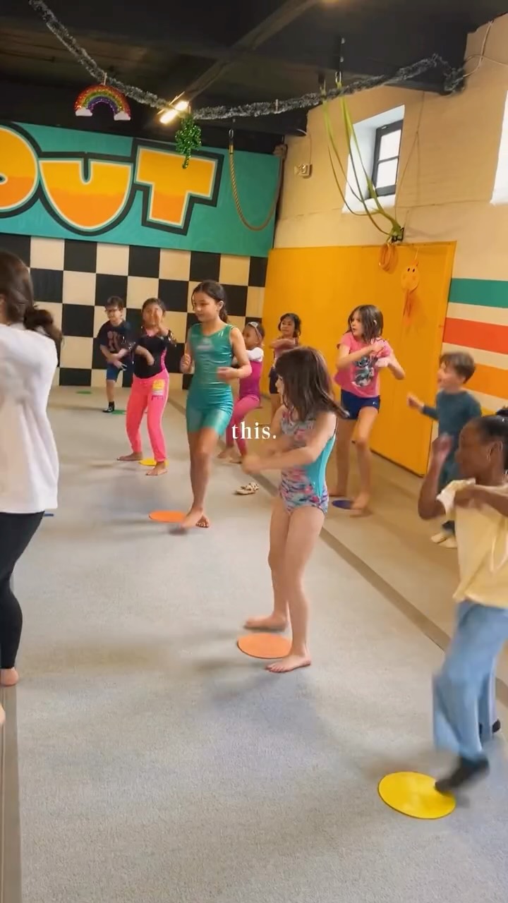 Happiness is all around us here at Flip Out 💛🧡💙
•
•
#flipoutproductions #gymnastics #philadelphia #fishtown #happiness