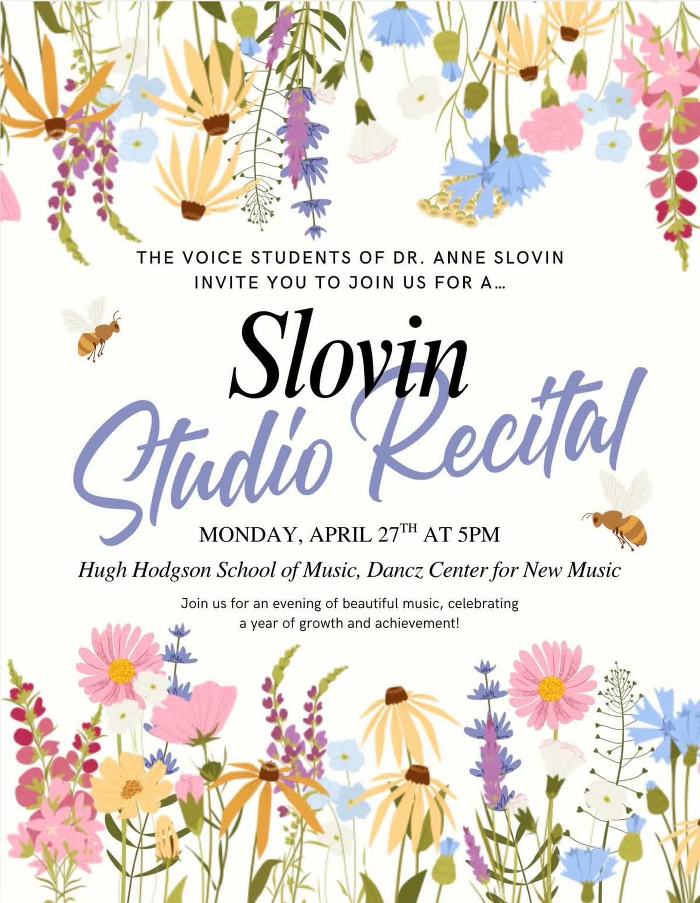 Join us next Monday at 5 PM in the Dancz Center for our studio recital! I am so proud of these students and all of their hard work.
Beautiful poster by @ellie.rbrown !
#StudioRecital #GoDawgs #UGAVoice