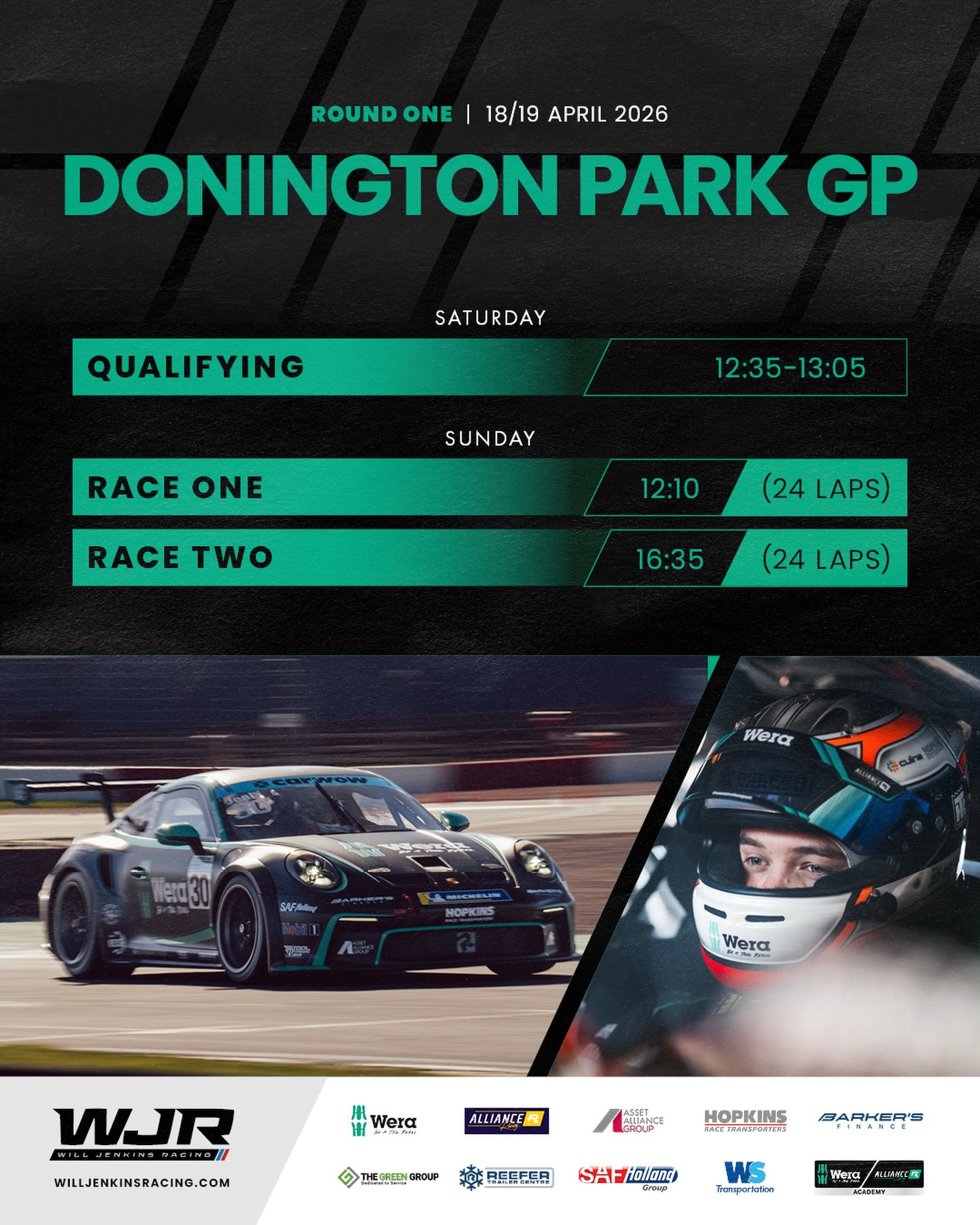 👉 A new season begins! 🚀
📍 @DoningtonPark
⏱ Timing: tsl-timing.com
🎤 Commentary: btcc.net/live/live-audio
📺 Both races live on ITV4
#willjenkinsracing #carreracupgb #motorsport #btcc @porscheraces_gb @carwow @allianceraceuk @weratoolsuk @weramotorsport @teamparkerracing @hopkinsracetransporters @asset_alliancegroup @reefertrailercentre @safholland_uk @thegreengroupuk @wstransportation @toolmaniacuk #weraallianceacademy